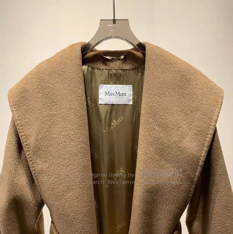 Max Mara MaxMara Women’s Wool Coat in Light Brown . Size XXS / US 00 / IT 34 - 3 Thumbnail