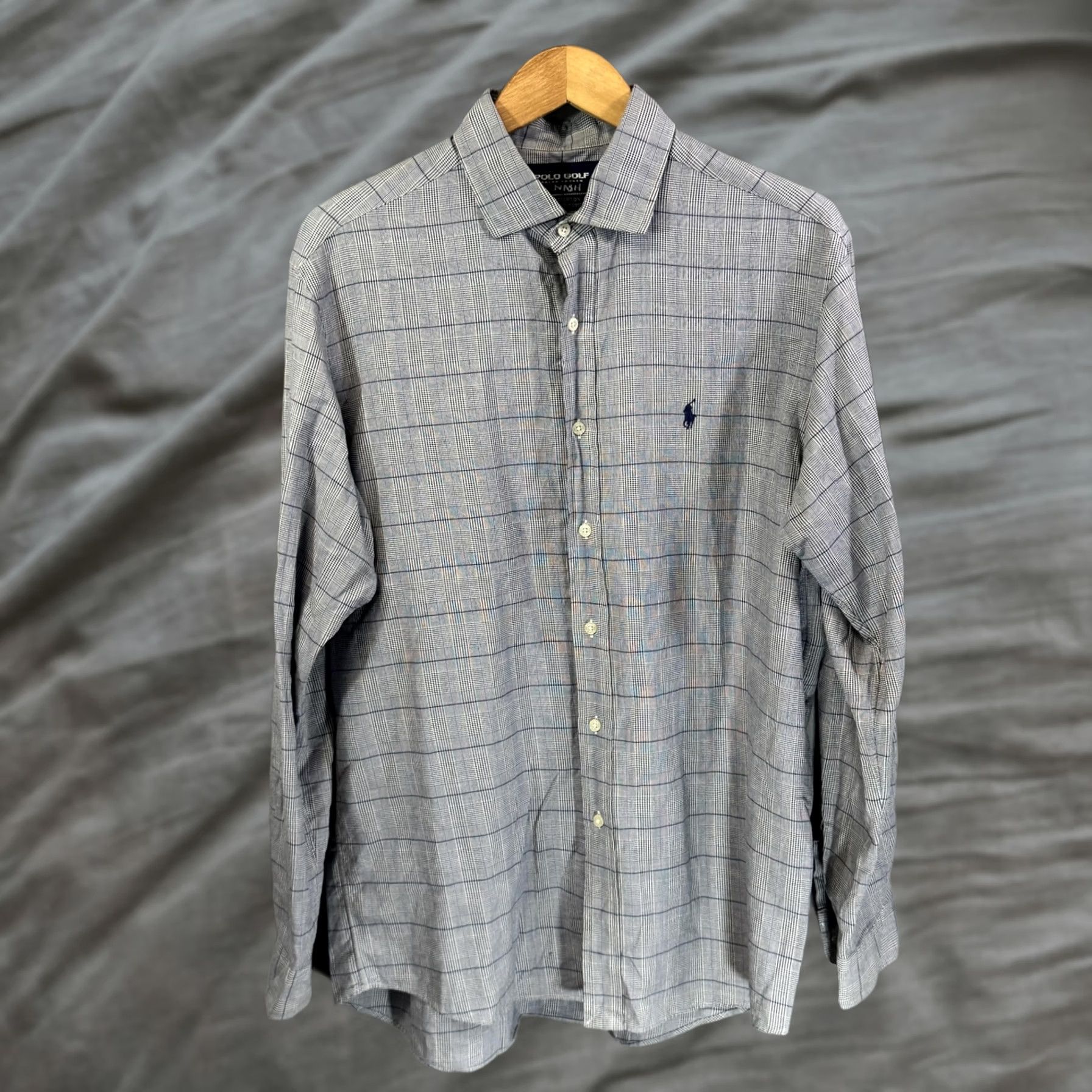 Polo Ralph Lauren Polo Ralph Lauren Shirt Mens Large Blue Plaid Westerton Long Sleeve Cotton Size US L / EU 52-54 / 3 - 1 Thumbnail