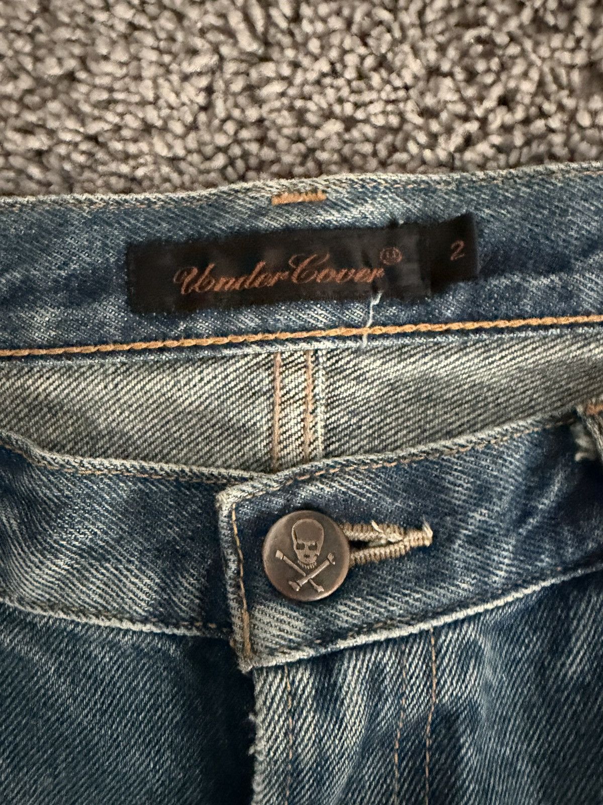 Undercover Undercover “But Beautiful” 58 Distressed Patchwork Denim Size US 29 - 2 Thumbnail