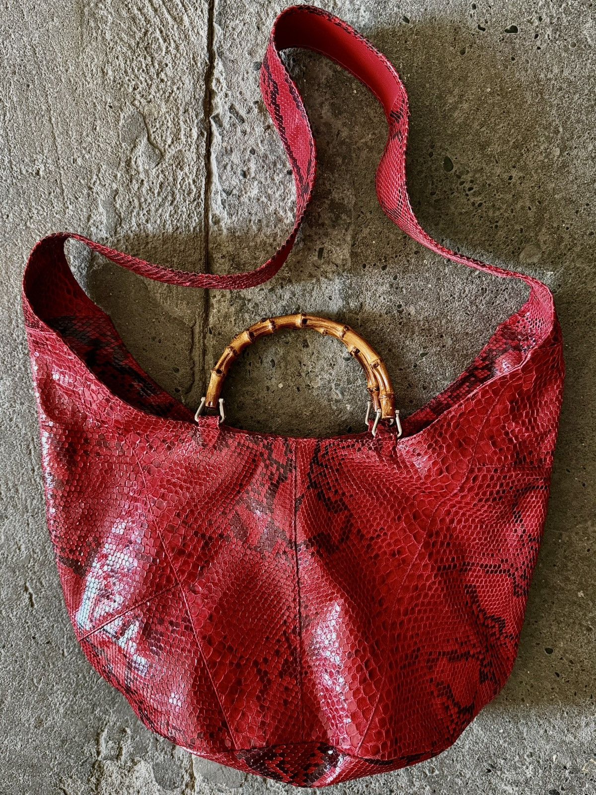 Gucci Gucci - Tom Ford - 1996 Python Bamboo - Cross Body Bag Size ONE SIZE - 1 Thumbnail