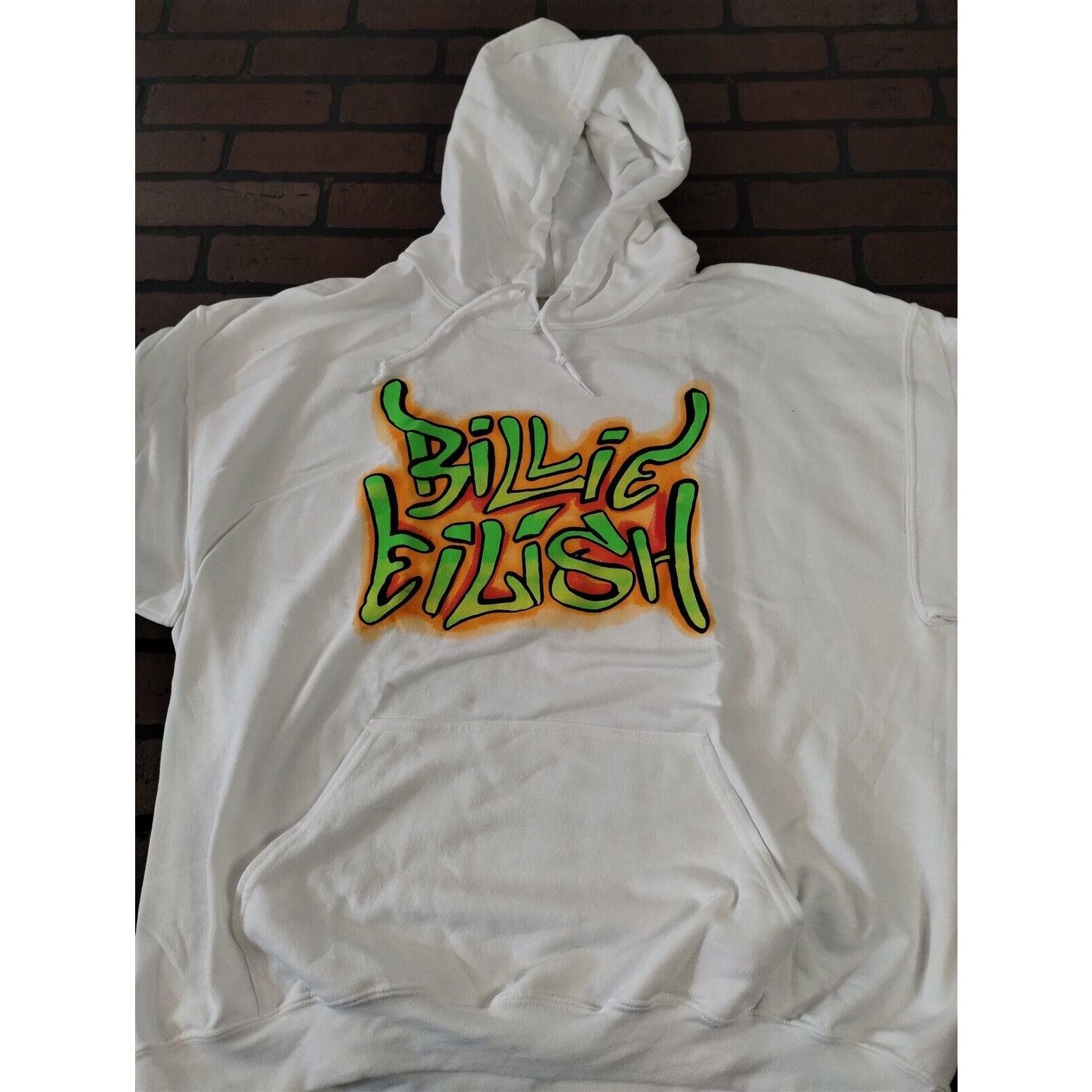 Billie Eilish BILLIE EILISH -2020 White Graffiti Pullover Hoodie ~NEW~M XL Size XL / US 12-14 / IT 48-50 - 1 Thumbnail