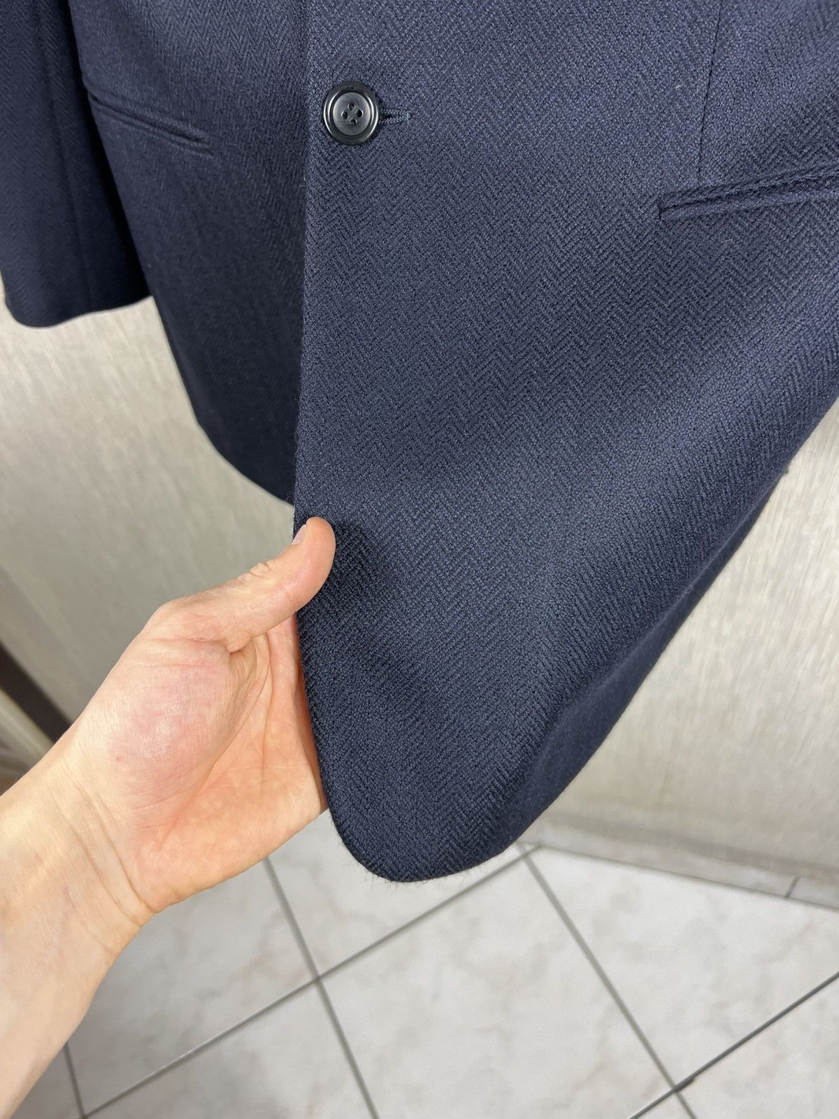 Armani Collezioni Giorgio Armani Collezioni wool herringbone blazer jacket Size US M / EU 48-50 / 2 - 8 Thumbnail