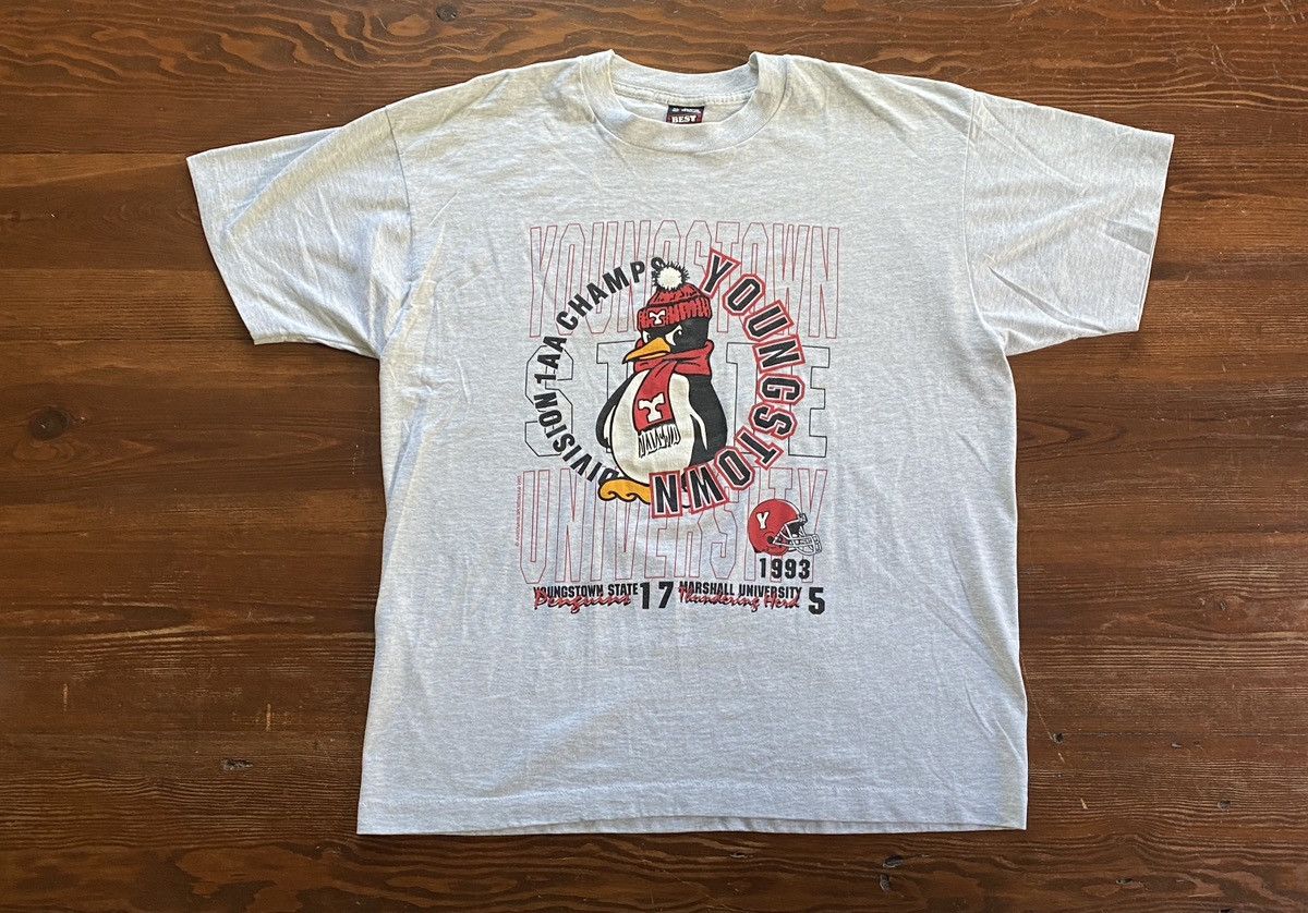 NCAA Vintage ‘93 90s Youngstown Football Champs Single Stitch Tee Size US XL / EU 56 / 4 - 2 Thumbnail