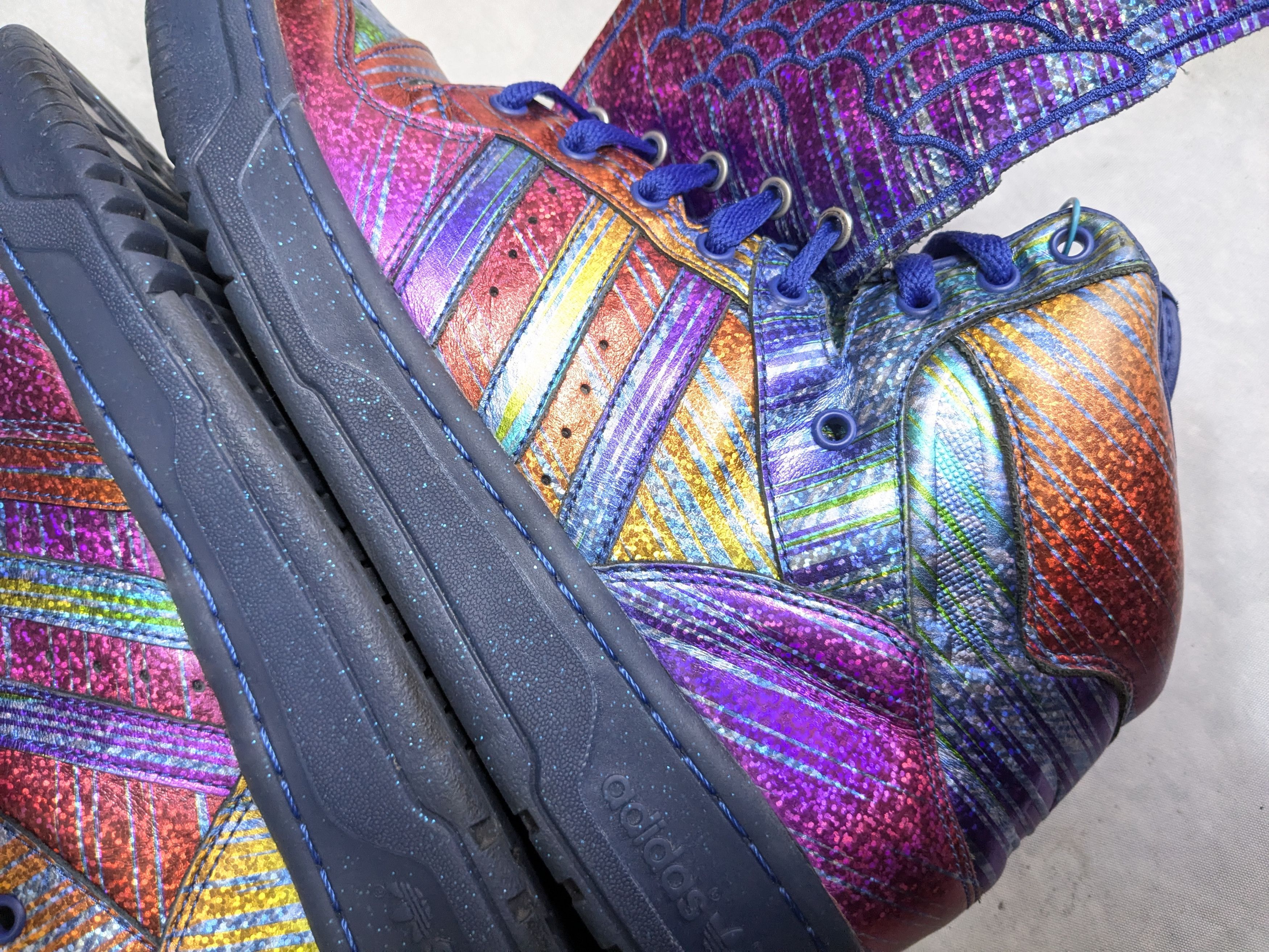 Jeremy Scott Adidas Jeremy Scott JS Wings Rainbow Foil Sneakers Q23650 Size US 10.5 / EU 43-44 - 11 Thumbnail