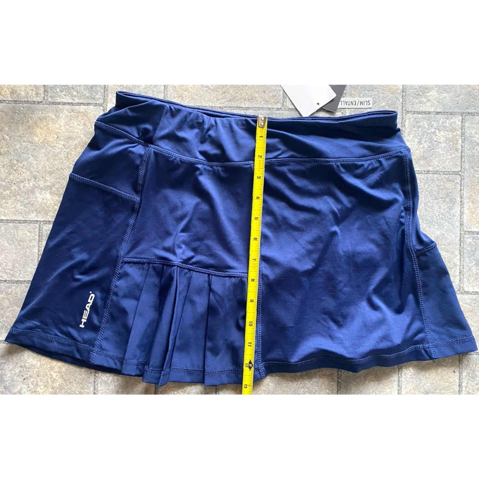 Vintage HEAD Pleated Skort Zipper Pocket MEDIUM Blue Tennis Golf Skirt NWT Womens M Size 32" / US 10 / IT 46 - 7 Thumbnail