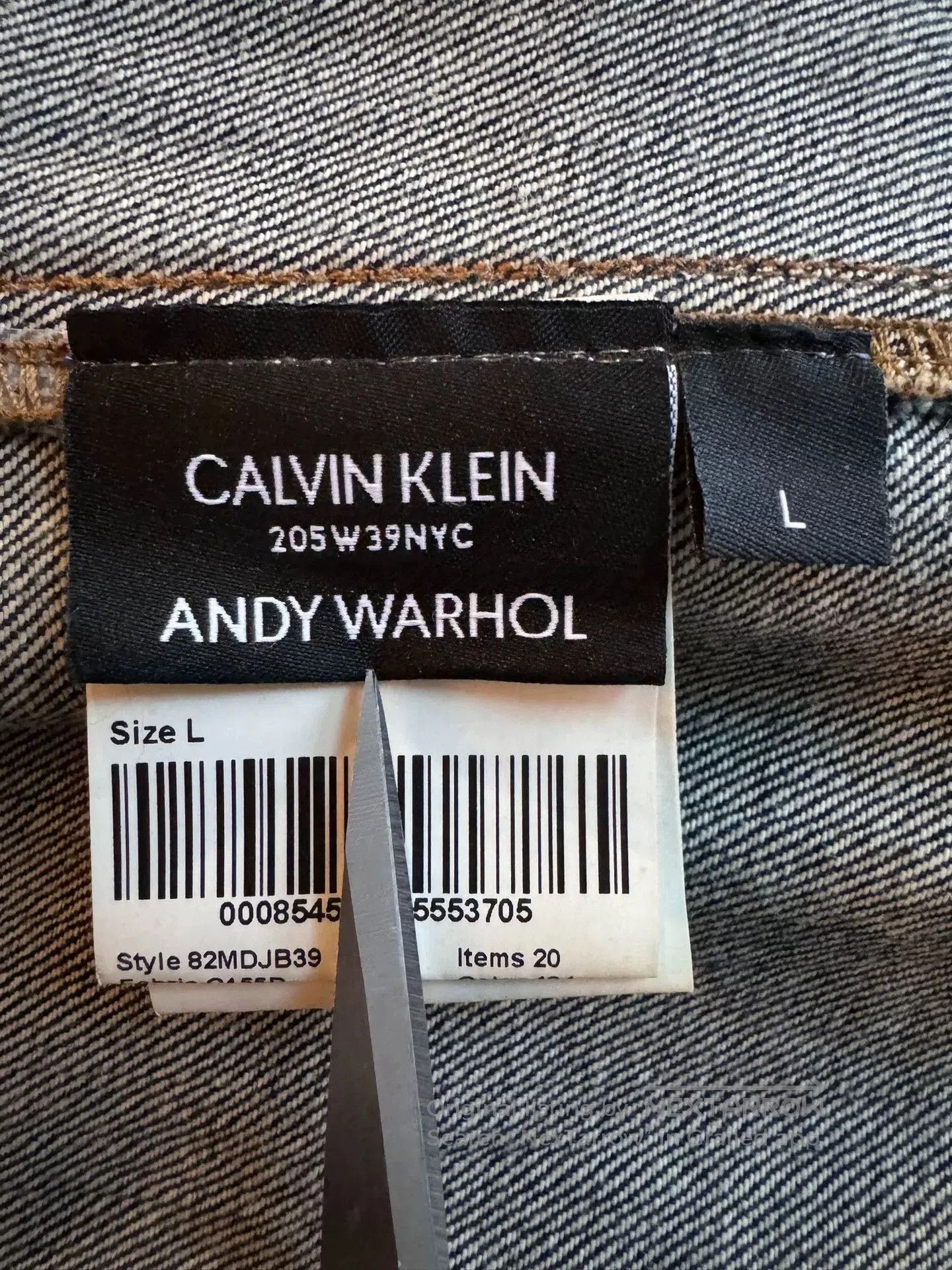 Calvin Klein 205W39NYC CALVIN KLEIN Denim Jacket with Graphic Print. Size US L / EU 52-54 / 3 - 6 Thumbnail
