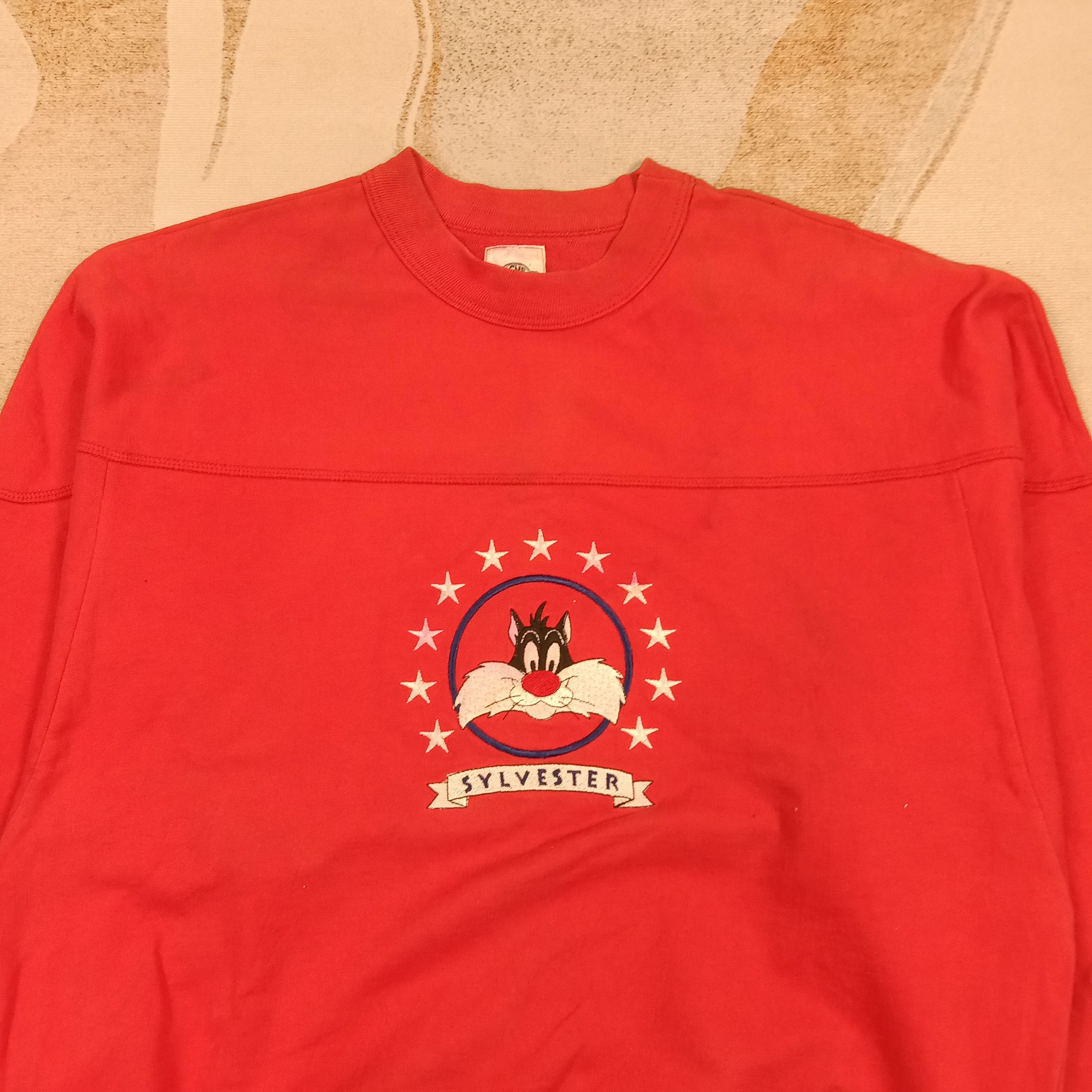 Vintage Sylvester The Cat Looney Tunes Cartoon Sweatshirt C286N21 Size US L / EU 52-54 / 3 - 2 Thumbnail