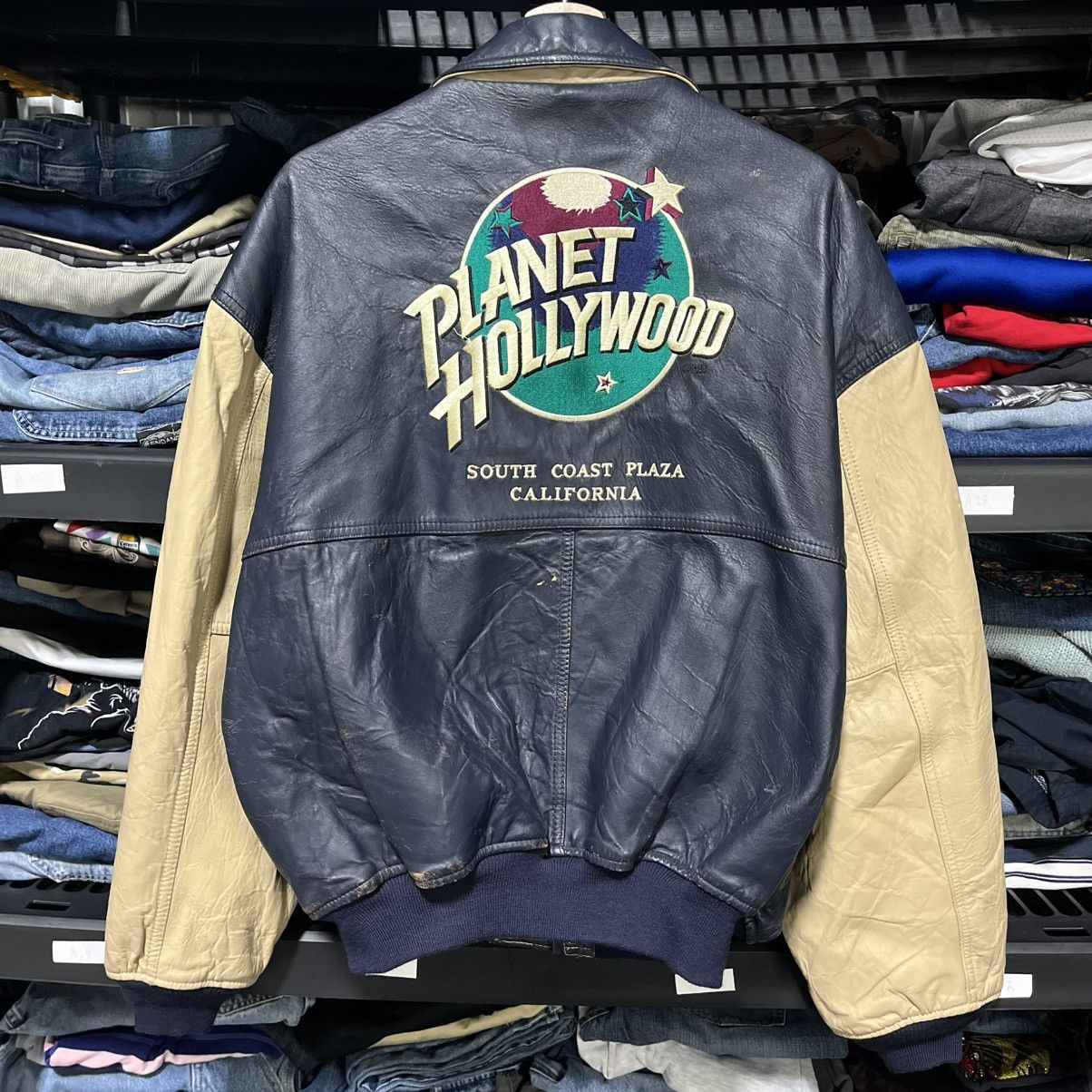 Planet Hollywood Vintage 90s Planet Hollywood California Leather Jacket XL Size US XL / EU 56 / 4 - 13 Thumbnail