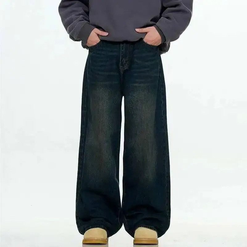 Jean Casual Worn-out Bottom Wide Leg Jeans Size US 32 / EU 48 - 5 Thumbnail