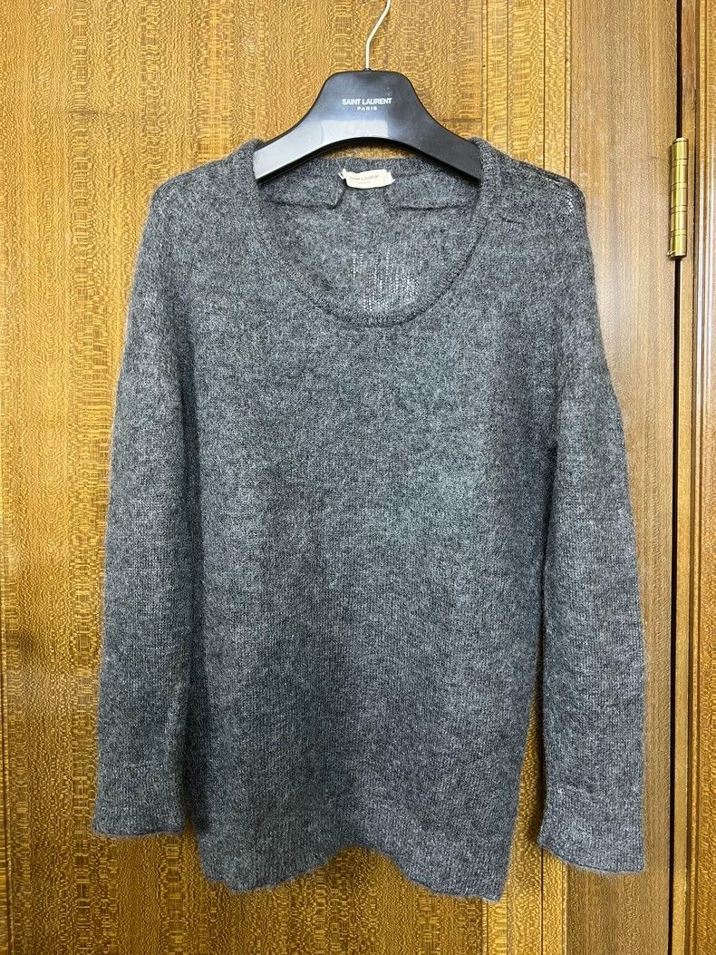 Yves Saint Laurent Saint Laruent 13fw First Year Ghost Grey Sweater 2502-Nexta Size US XS / EU 42 / 0 - 1 Thumbnail