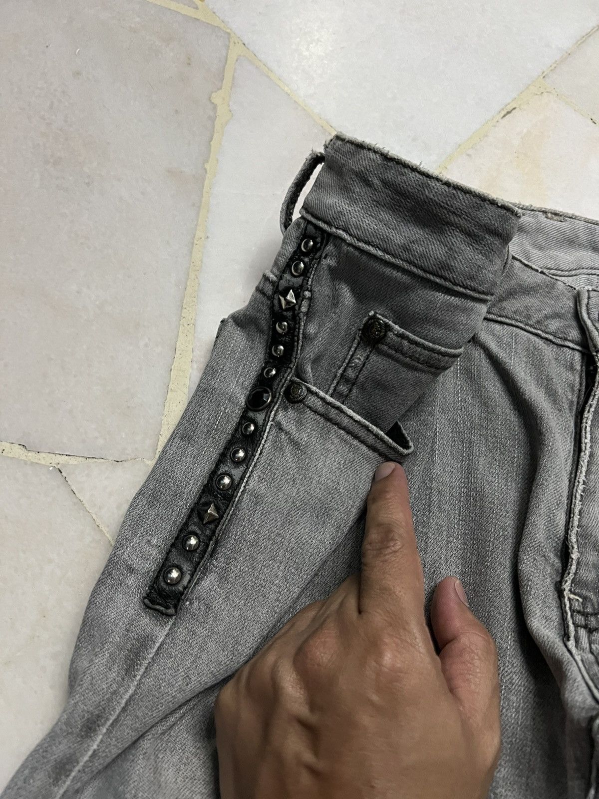 If Six Was Nine × Japanese Brand × Vintage CUSTOM CULTURE DISTRESS JEANS Size US 29 - 7 Thumbnail