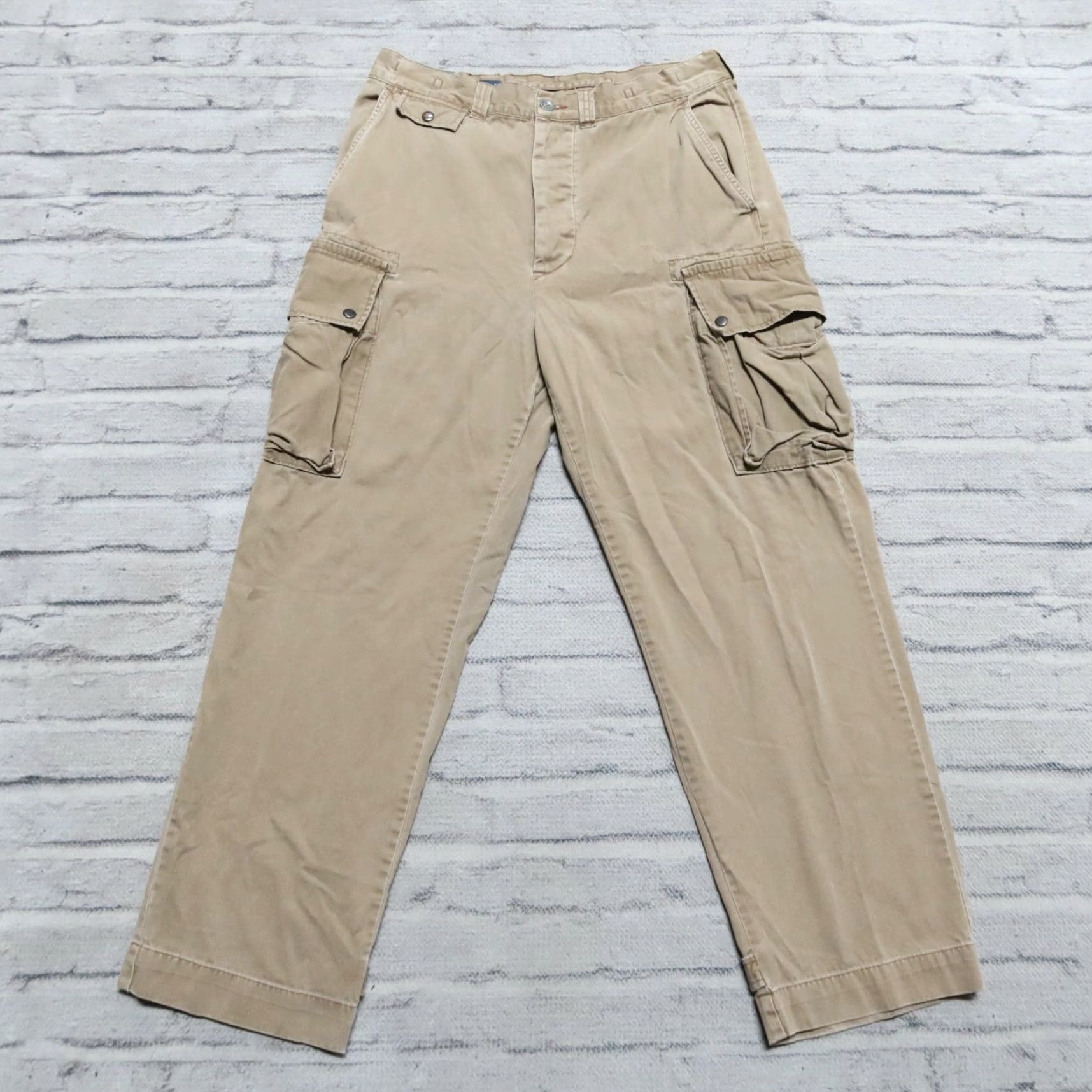 Polo Ralph Lauren Vintage Polo Ralph Lauren Pants Men 32-33 Tan Cargo Size US XS / EU 42 / 0 - 2 Thumbnail