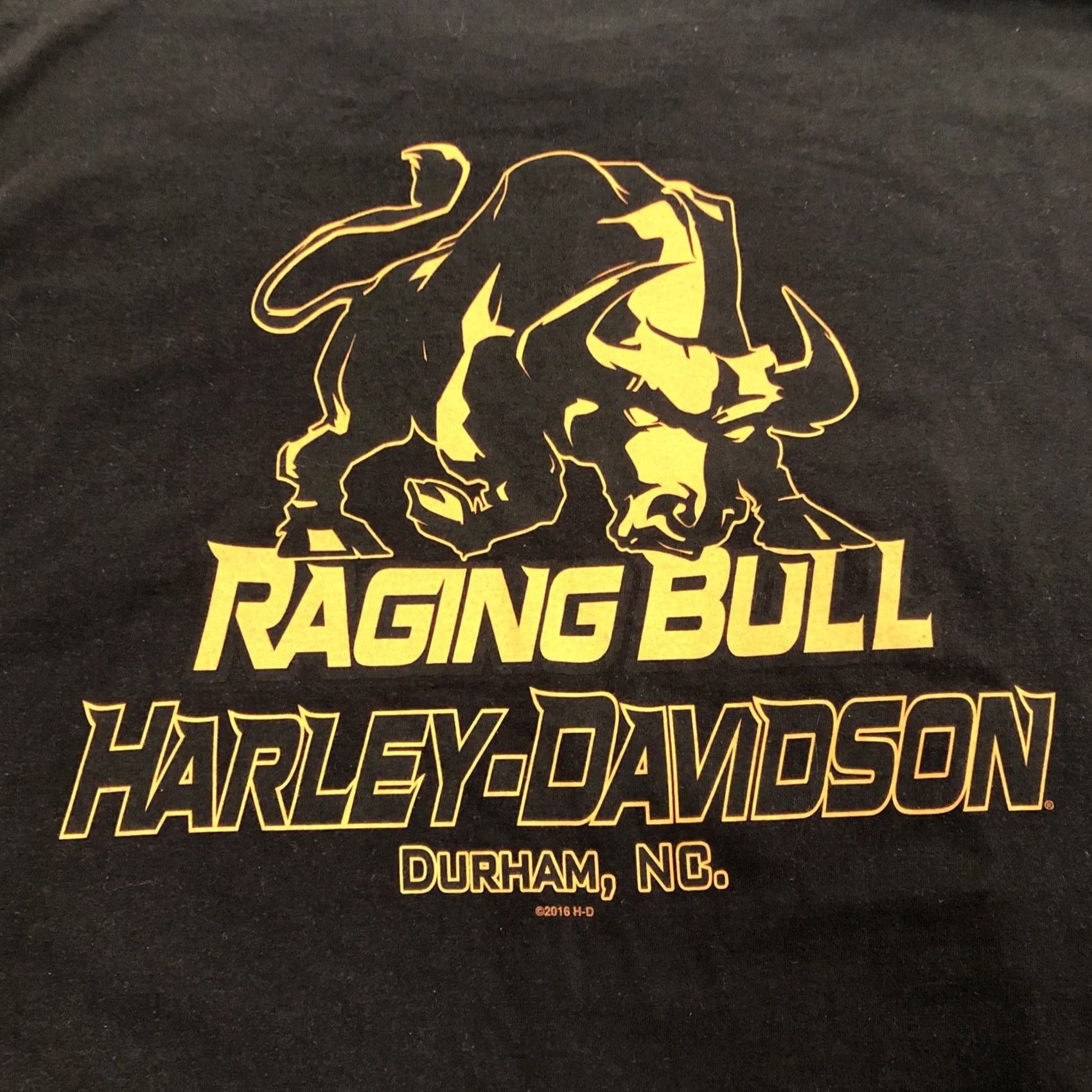 Harley Davidson Harley-Davidson Raging Bull Shirt Mens XL Black Motorcycle Tee Durham NC Size US XL / EU 56 / 4 - 2 Thumbnail