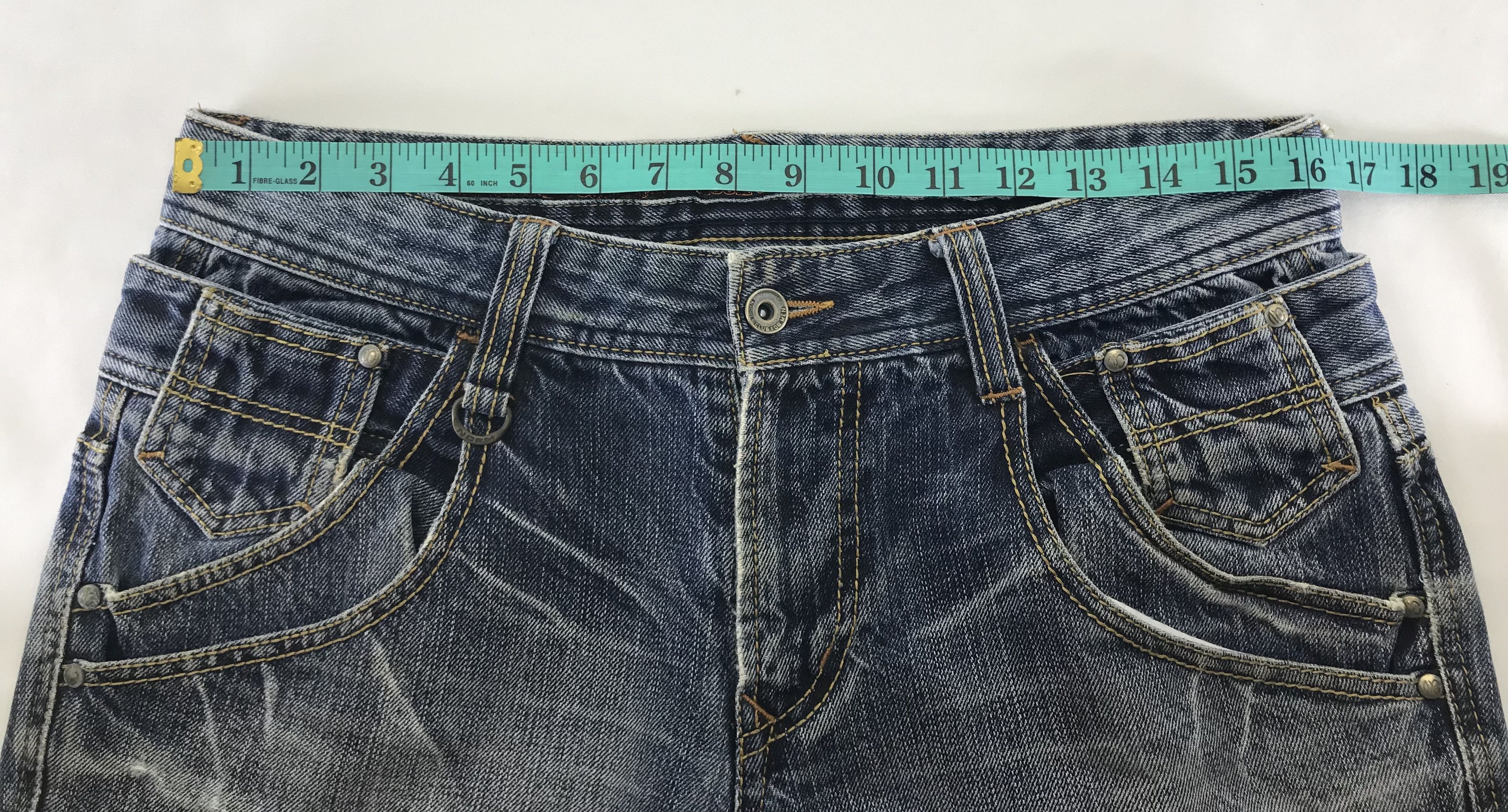 Nicole Club Nicole Club Double Waist Blue Washed Flare Jeans Size US 31 - 14 Thumbnail