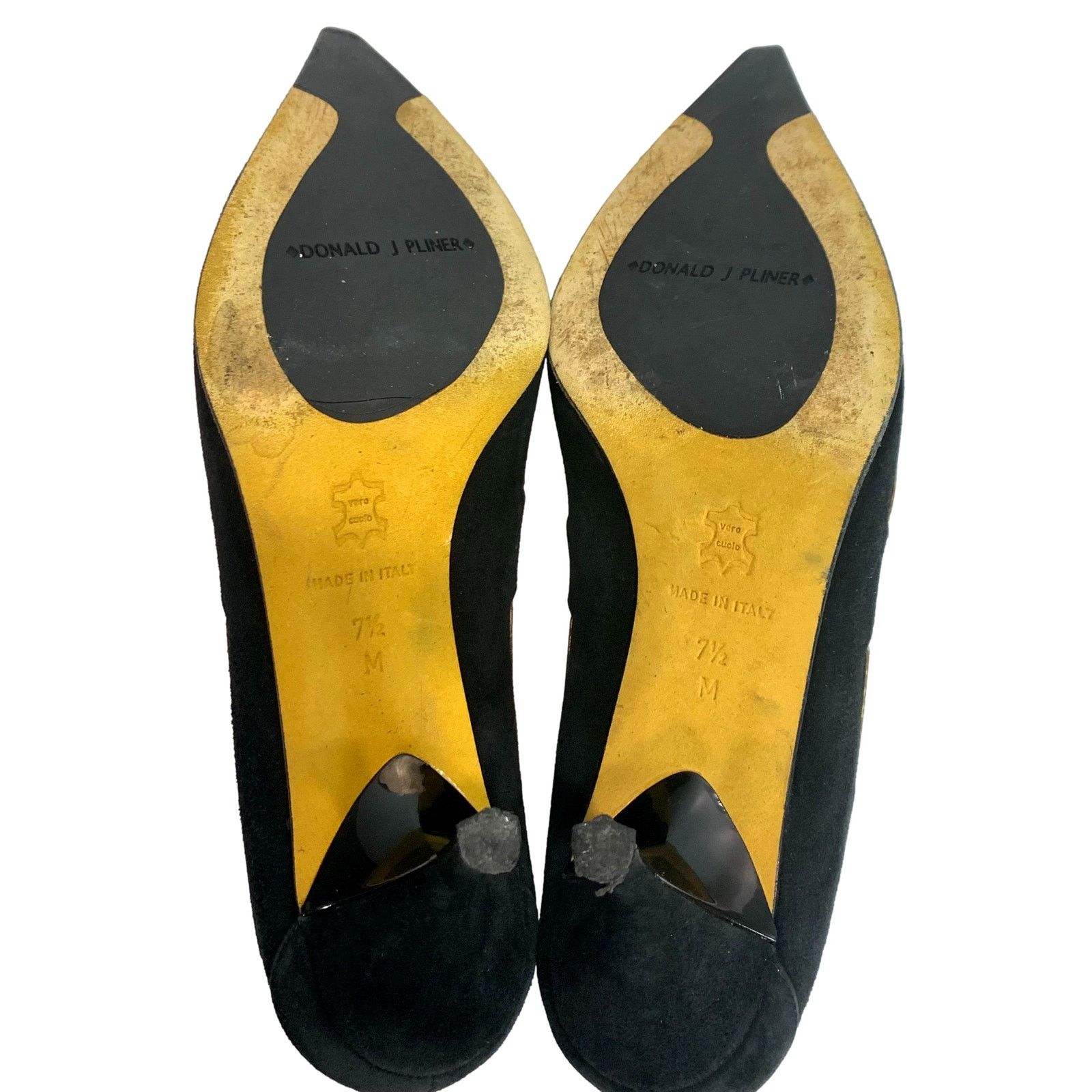 Donald Pliner Donald J Pliner Couture Black Kid Suede Pointy Toe Pumps 7.5 Size US 7.5 / IT 37.5 - 9 Thumbnail