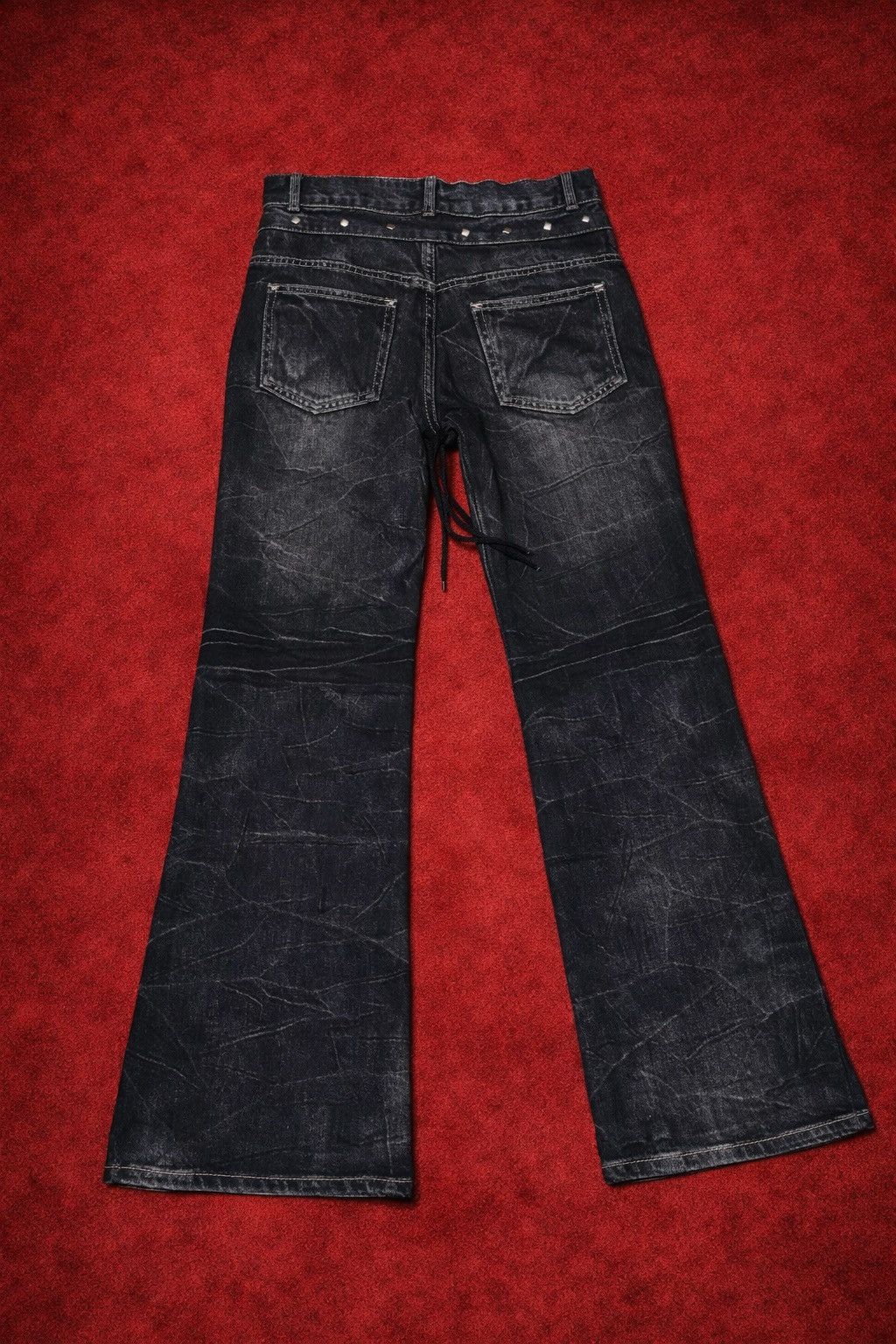 Japanese Brand Japanese Black Washed Boot Cut Denim Size US 34 / EU 50 - 3 Thumbnail