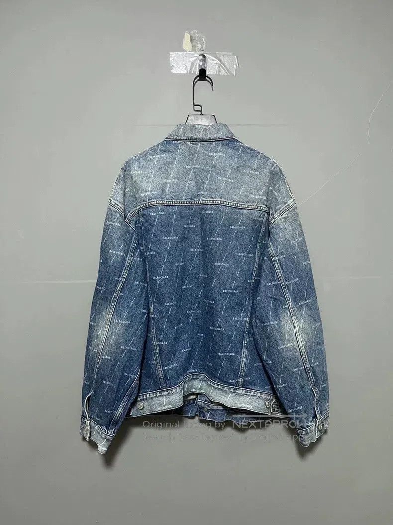 Balenciaga Balenciaga Bullet screen full-print logo denim jacket Size XXS / US 00 / IT 34 - 2 Thumbnail