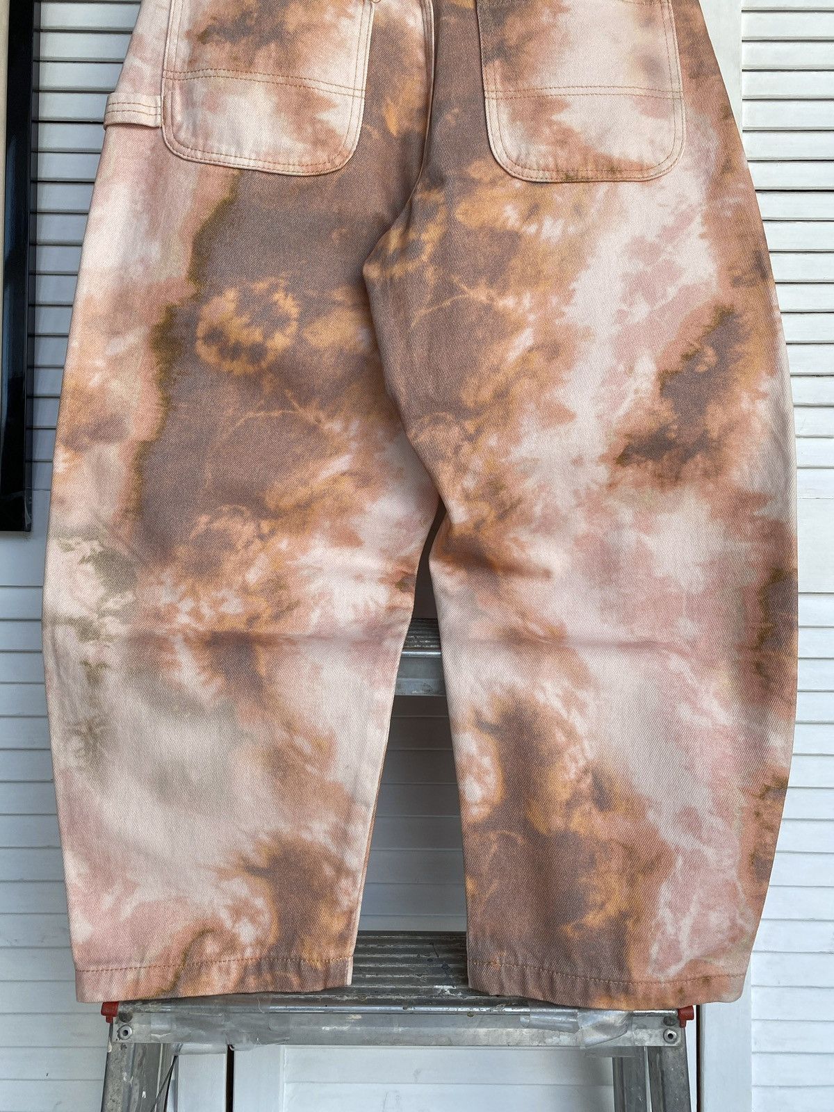 Asos × Japanese Brand Crazy ASOS DESIGN Pastel Tie Dye Carpenter Baggy Denim Jeans Size 28" / US 6 / IT 42 - 6 Thumbnail