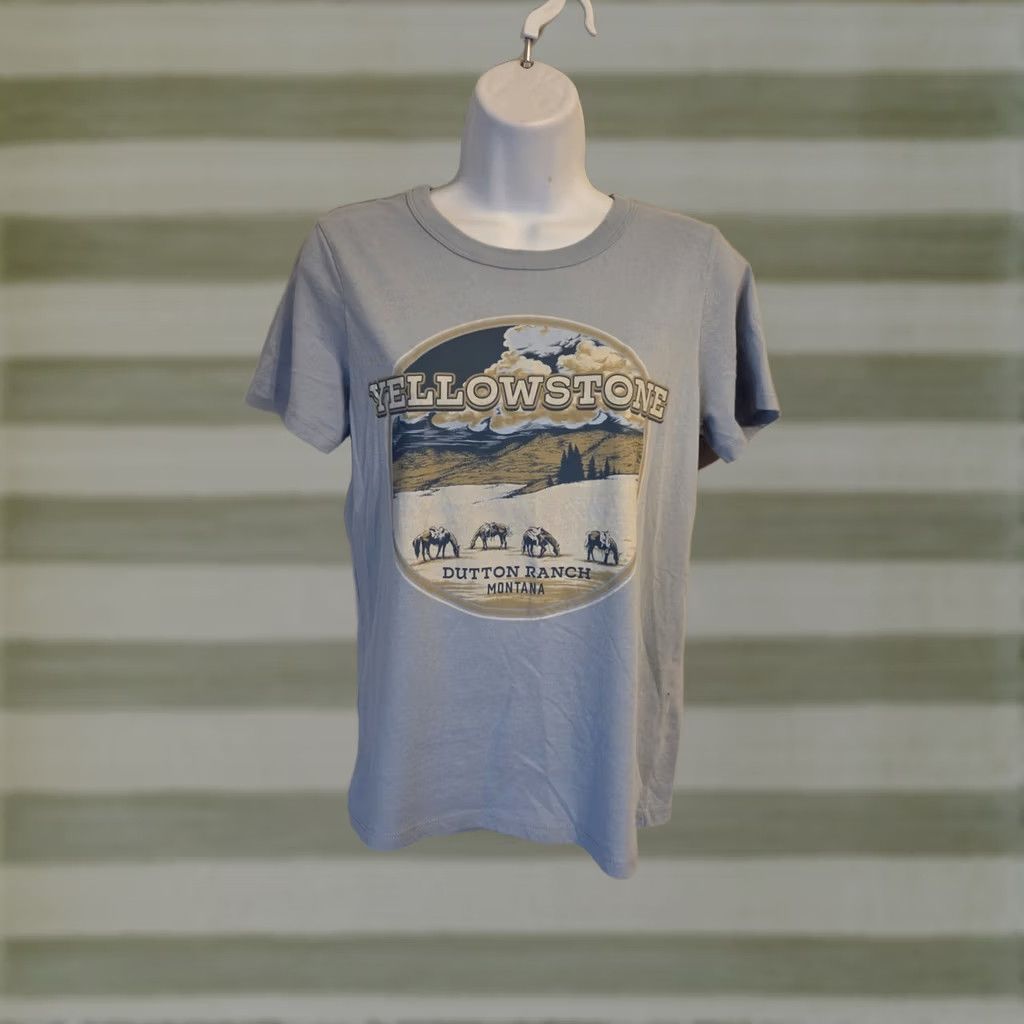 Vintage Yellowstone Dutton Ranch TV Shirt Womens XS Blue Montana Short Sleeve T Size XS / US 0-2 / IT 36-38 - 1 Thumbnail