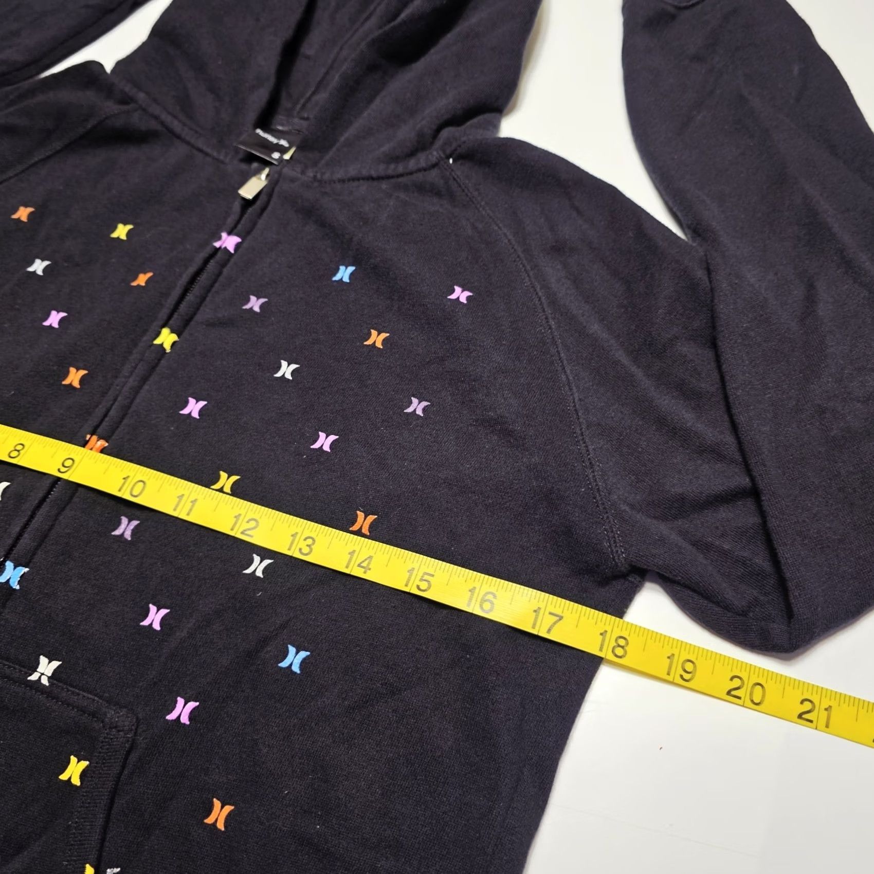 Hurley Hurley Worldwide Hoodie Women S Sweatshirt Black Aop Graphic Full-Zip Size S / US 4 / IT 40 - 4 Thumbnail