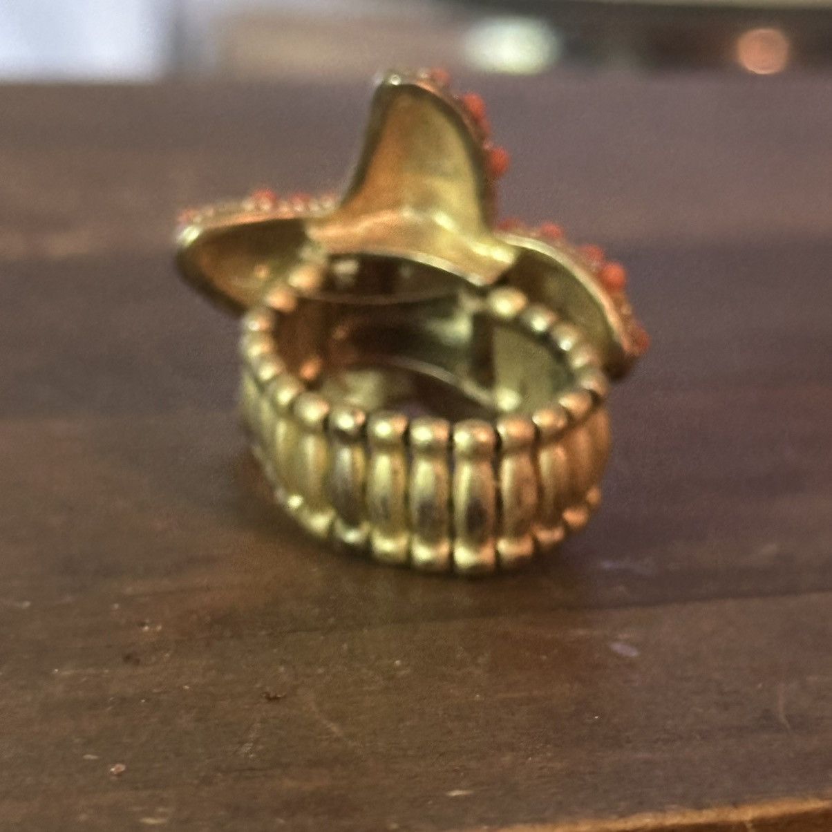 Other Coral and rhinestone starfish stretch ring Size ONE SIZE - 5 Thumbnail