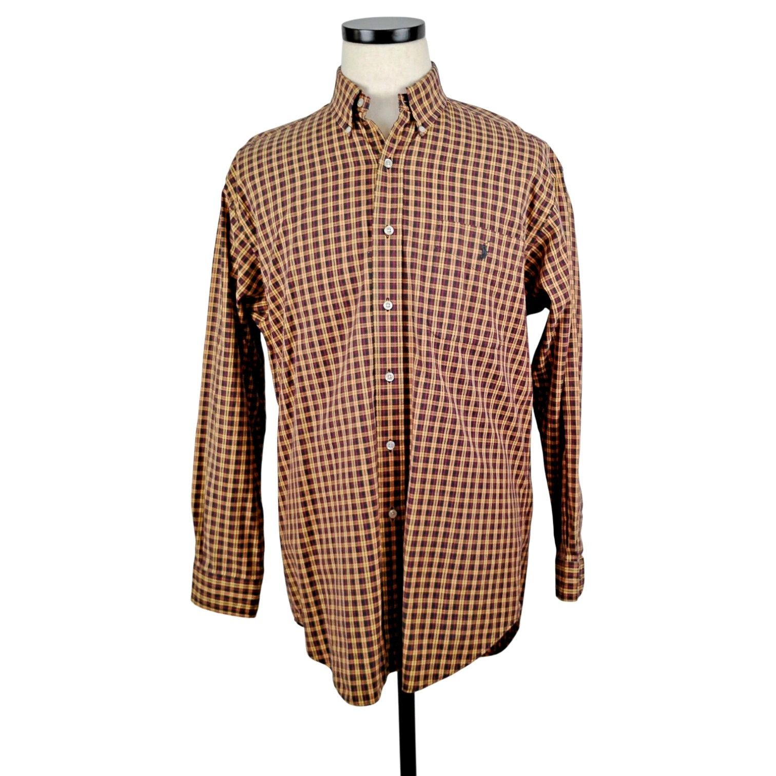 Ralph Lauren Ralph Lauren Yellow Plaid Cotton Big Shirt Button Down Size US M / EU 48-50 / 2 - 2 Thumbnail