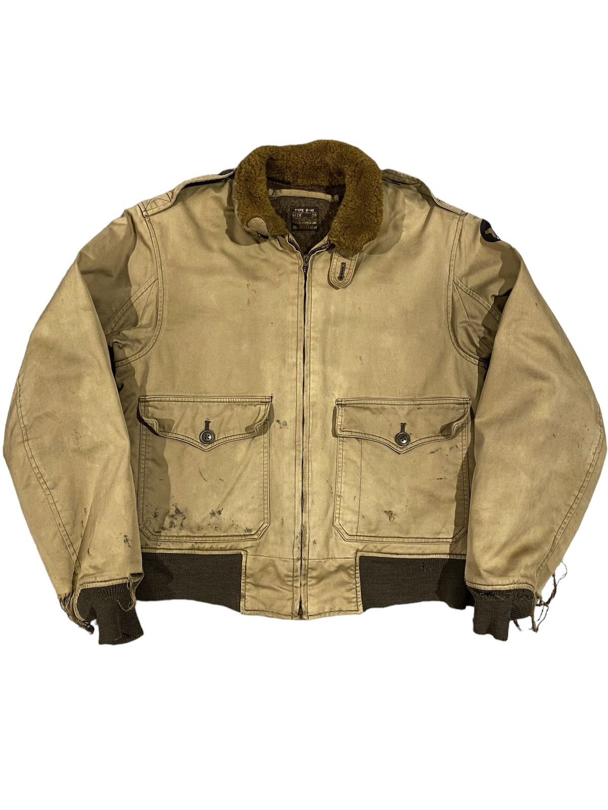 image of Buzz Ricksons x Military Buzz Rickson Type B-10 Air Force U.s. Army Bomber Jacket in Brown (Size Me