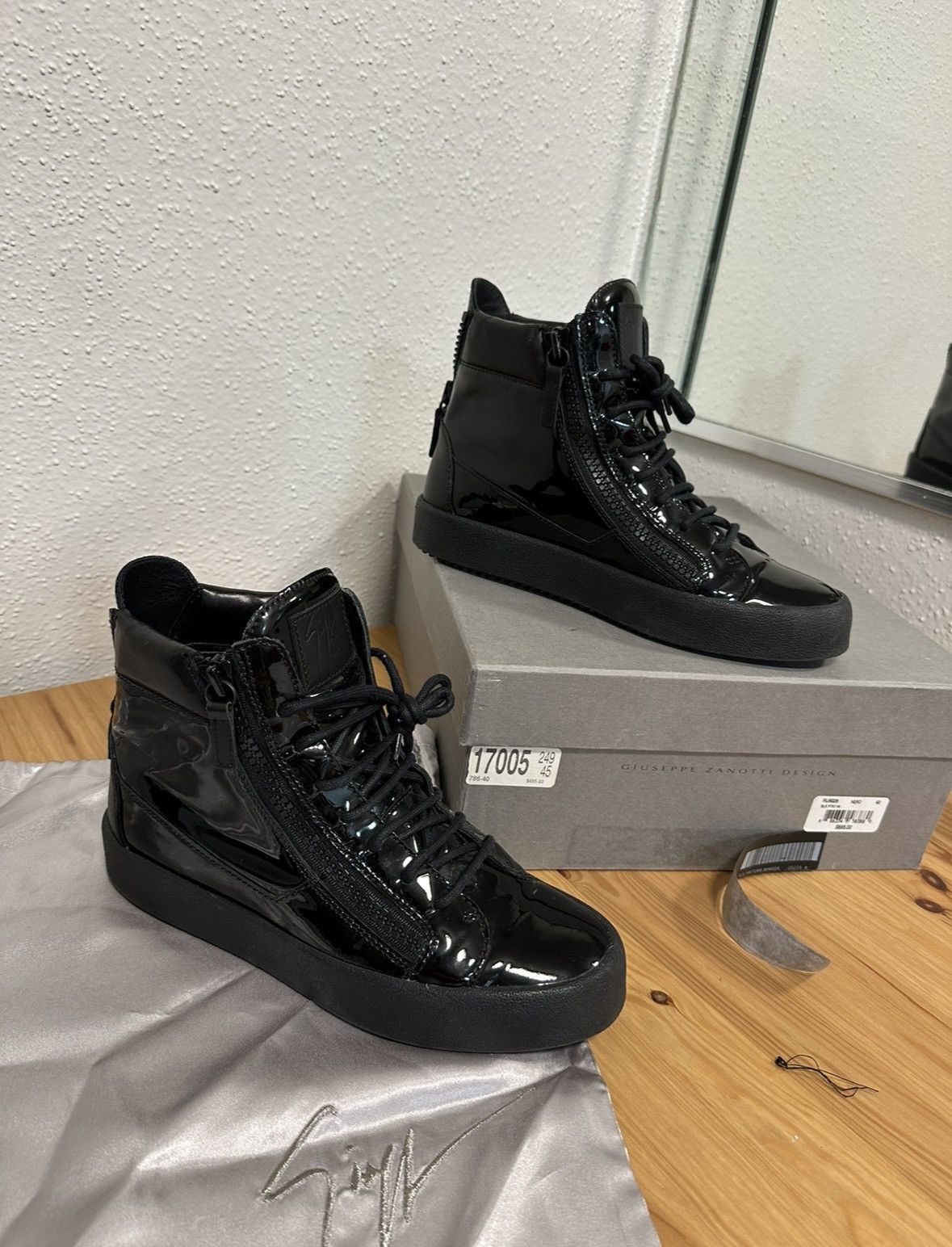 Giuseppe Zanotti Giuseppe Zanotti Patten Leather High Top Size US 7 / EU 40 - 1 Thumbnail