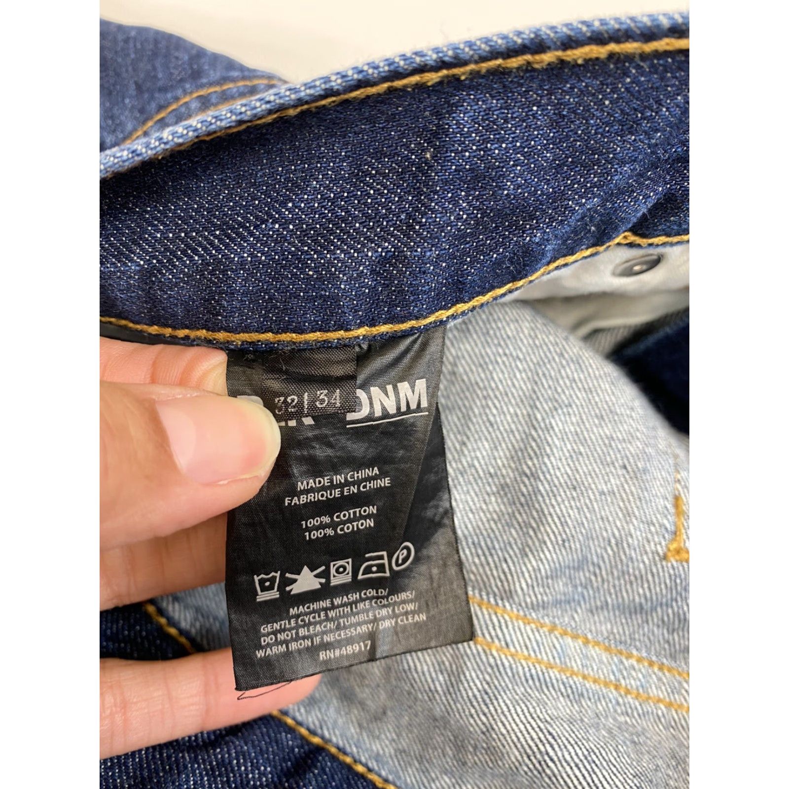 Denime VINTAGE Black Denim Jeans Mens 31x32 Dark Wash Straight Regular Size US 31 - 5 Thumbnail