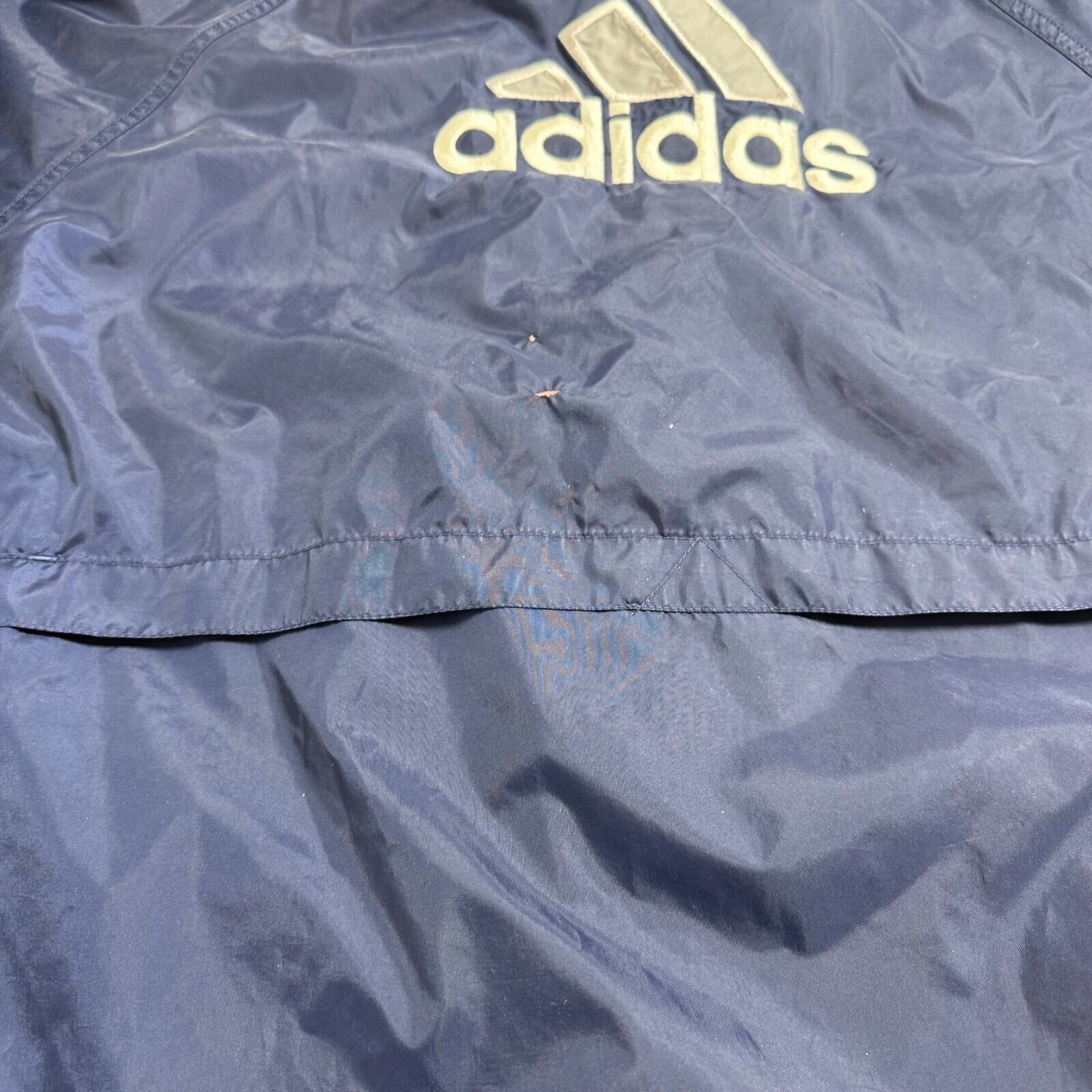 Adidas Vintage 90s Y2k Adidas Windbreaker Mens Medium Navy Blue Size US M / EU 48-50 / 2 - 9 Thumbnail