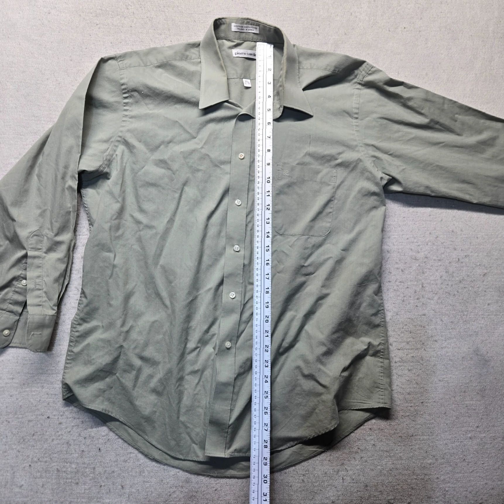 Pierre Cardin Pierre Cardin Solid Gray Button-Up Shirt Long Sleeve Adult Men's Size 16.5 32 33 Shirt Mens Gray 90s None Size US XL / EU 56 / 4 - 6 Thumbnail