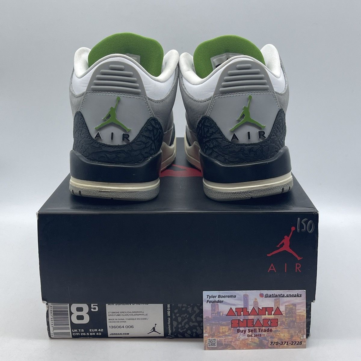 Jordan Brand Air Jordan 3 chlorophyll Size US 8.5 / EU 41-42 - 3 Thumbnail
