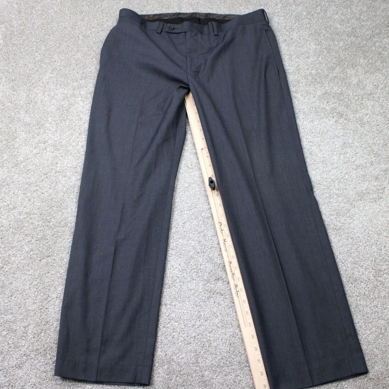Ralph Lauren LAUREN Ralph Lauren Pants Mens 34x30 Gray Flat Front Polyester/Rayon Straight Dress Pants Mens Regular Utility/Workwear Size US 34 / EU 50 - 3 Thumbnail