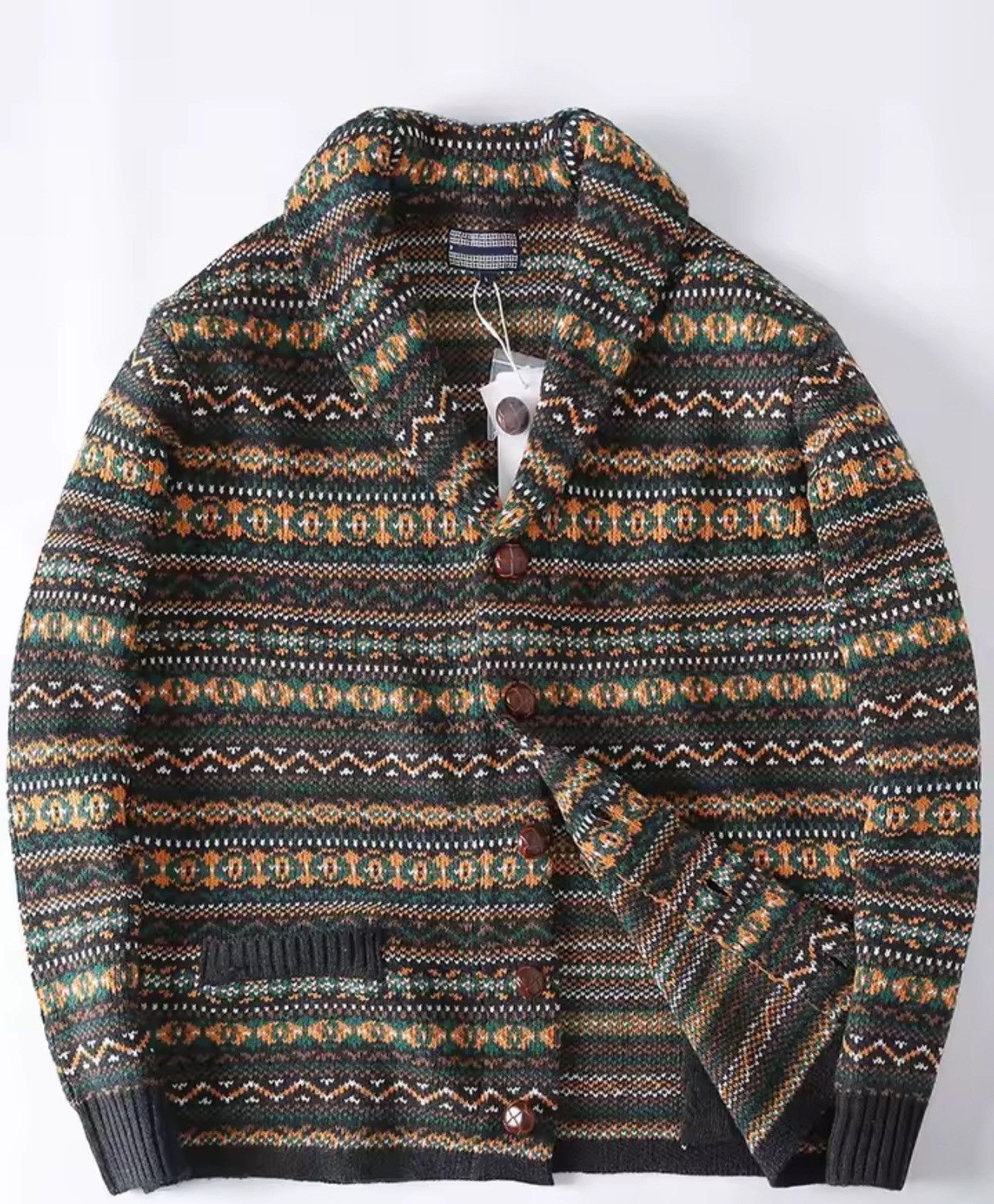 Vintage Retro Vintage Style Knitted Japanese Cardigan Sweater Size US XL / EU 56 / 4 - 2 Thumbnail
