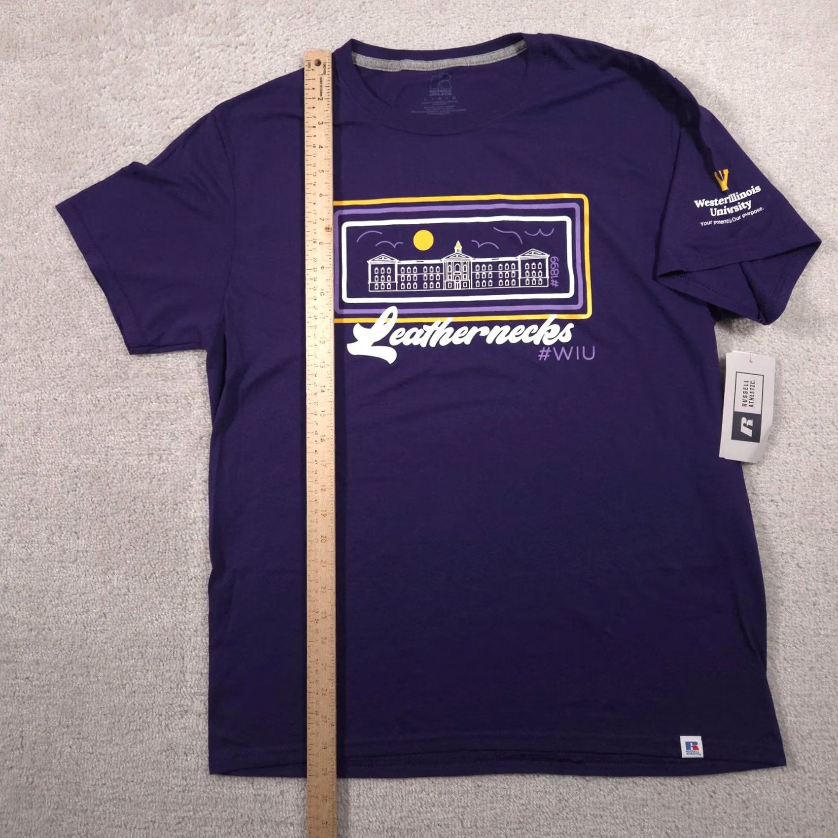 Russell Athletic VINTAGE Russell Athletic Shirt Mens Large Western Illinois Leathernecks Graphic Tee Size US L / EU 52-54 / 3 - 6 Thumbnail