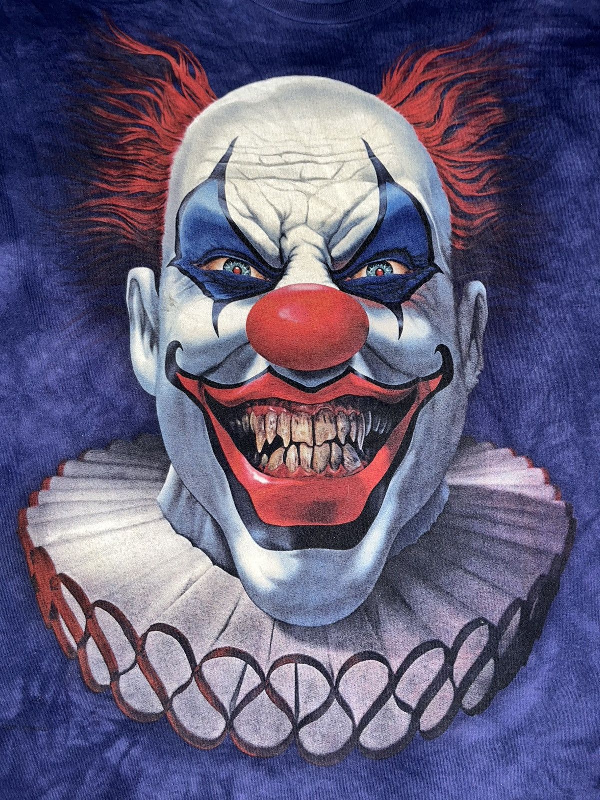 Vintage Crazy Y2K Faded Thrashed Skater Grunge Goth Horror Clown Tee Size US XL / EU 56 / 4 - 2 Thumbnail