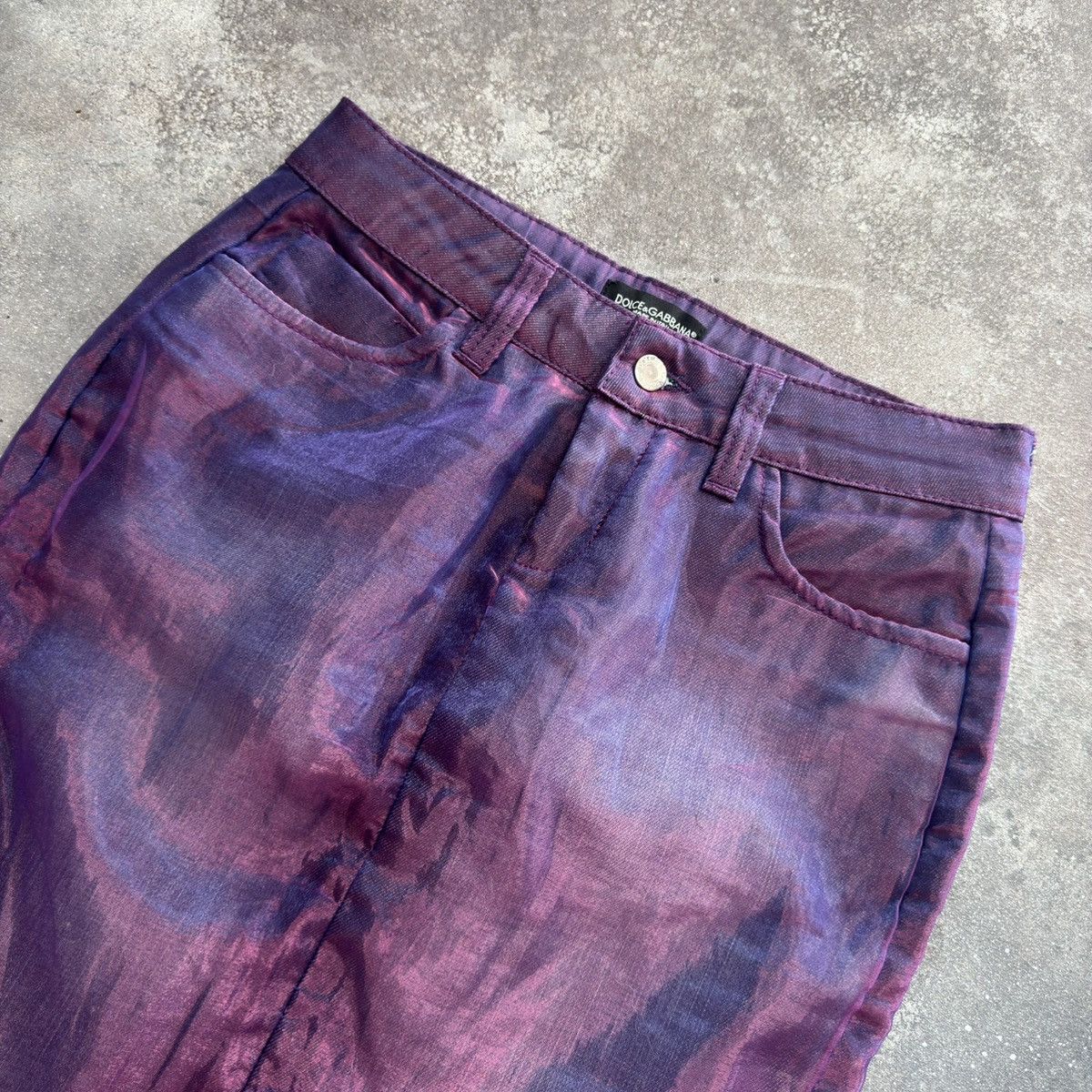 Dolce & Gabbana D&G Dolce & Gabbana Vintage Shined Y2K Skirt Size 27" / US 4 / IT 40 - 8 Thumbnail