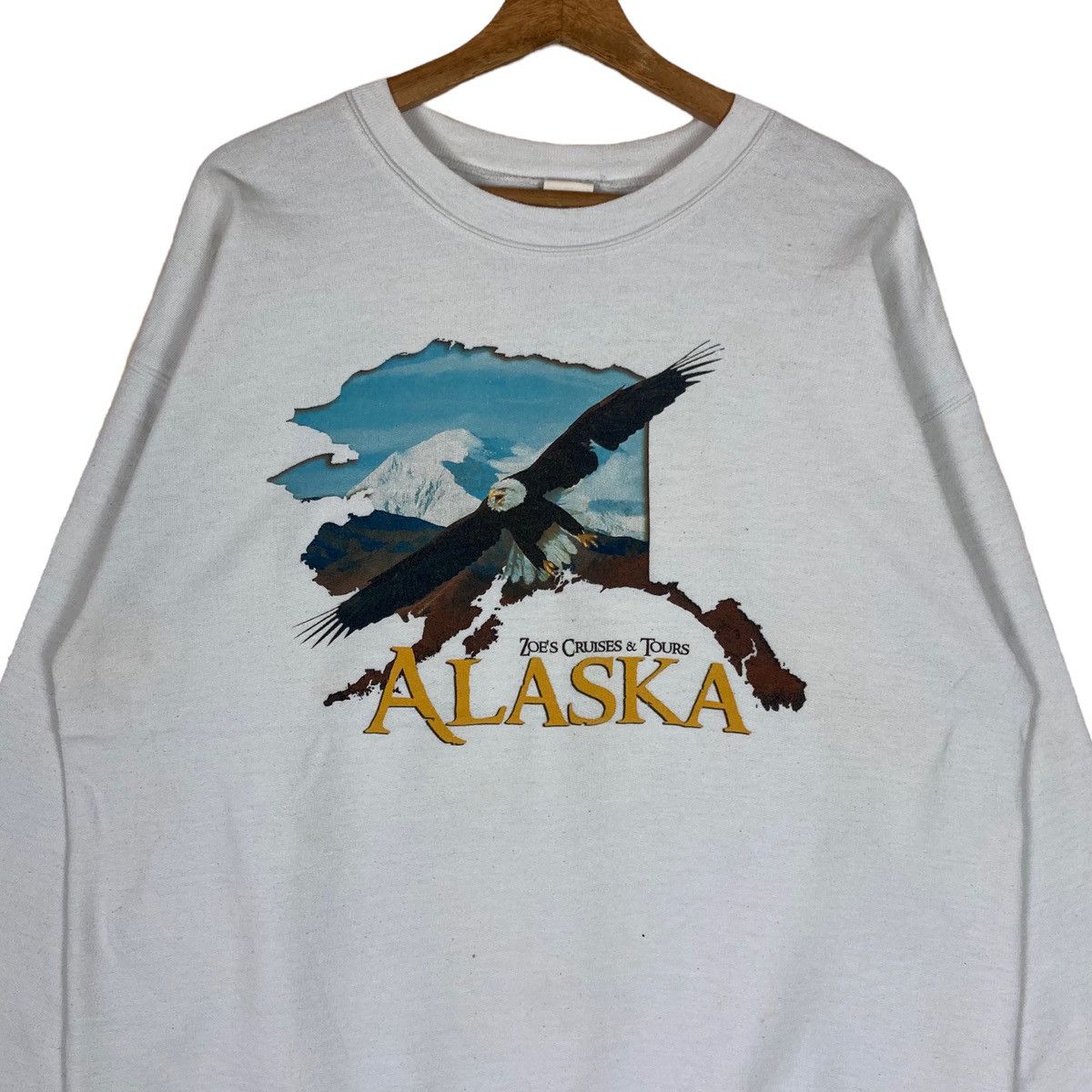 Hanes Vintage Hanes Eagle Alaska Pullover Jumper Sweatshirt Size US L / EU 52-54 / 3 - 2 Thumbnail