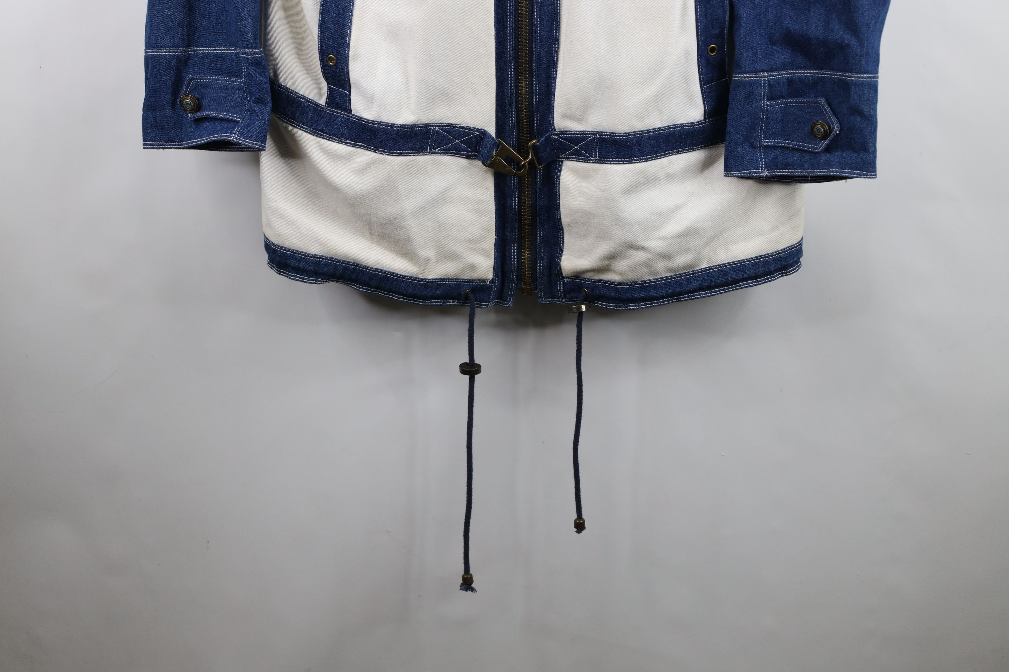 Vintage Vintage 90s Streetwear Hook Clasp Denim Hooded Parka Jacket Size XL / US 12-14 / IT 48-50 - 4 Thumbnail