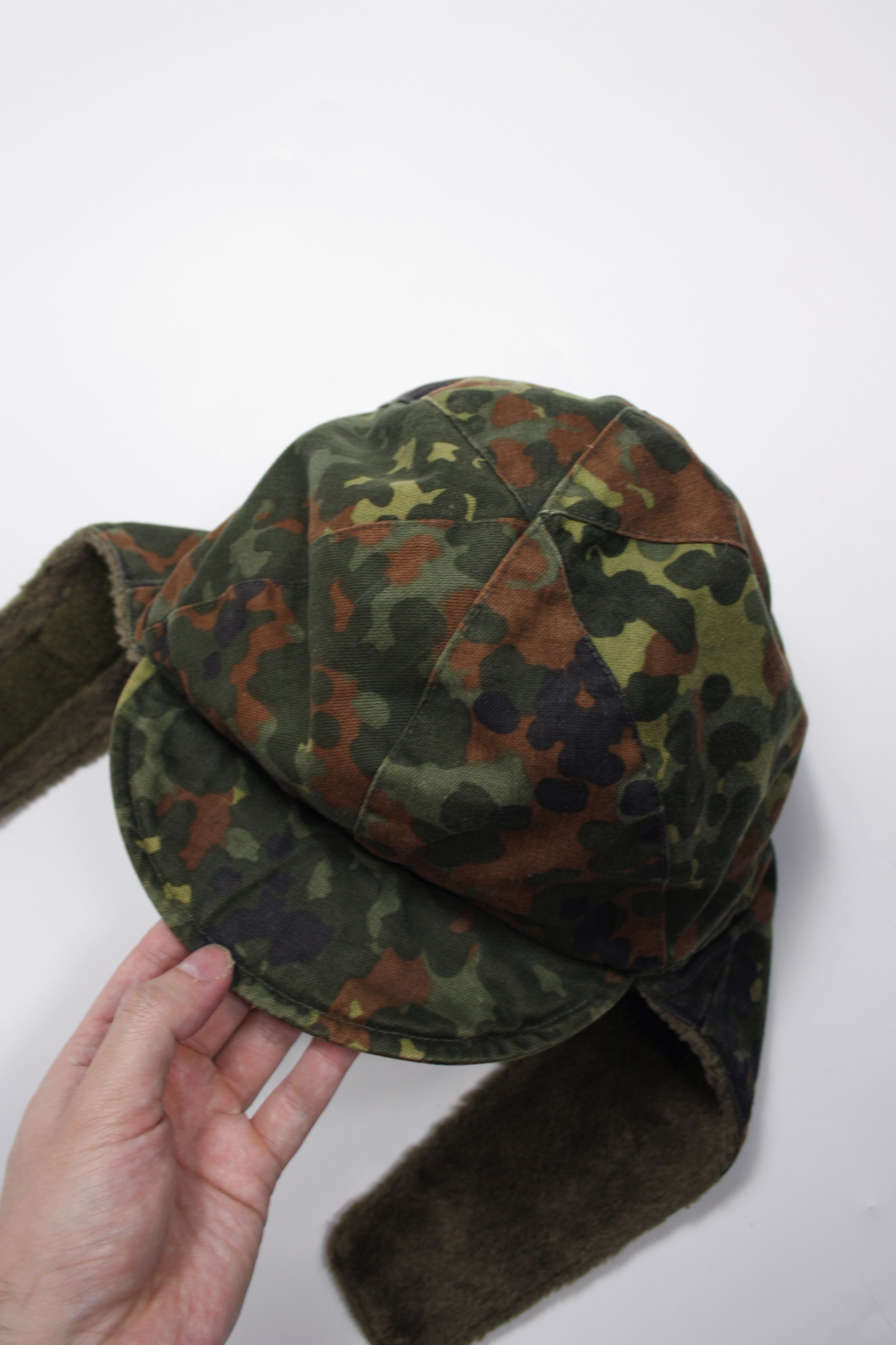 Vintage Schmidt & Harlieb German Army 90s Vintage Bomber Earflap Hat Size 36 - 5 Thumbnail