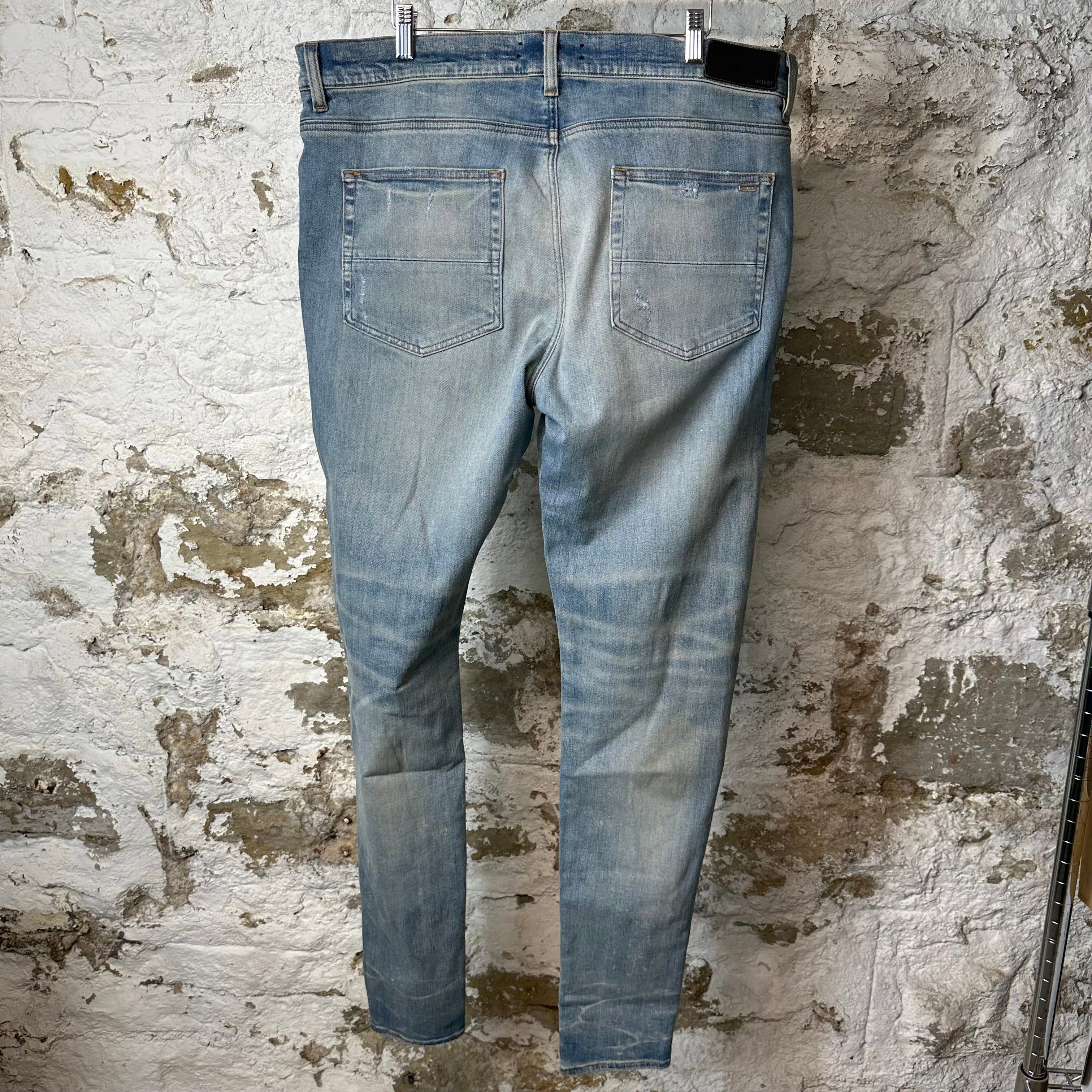 Amiri Amiri Cherub Angel Logo Blue Denim Jeans Sz 38 Size US 38 / EU 54 - 2 Thumbnail