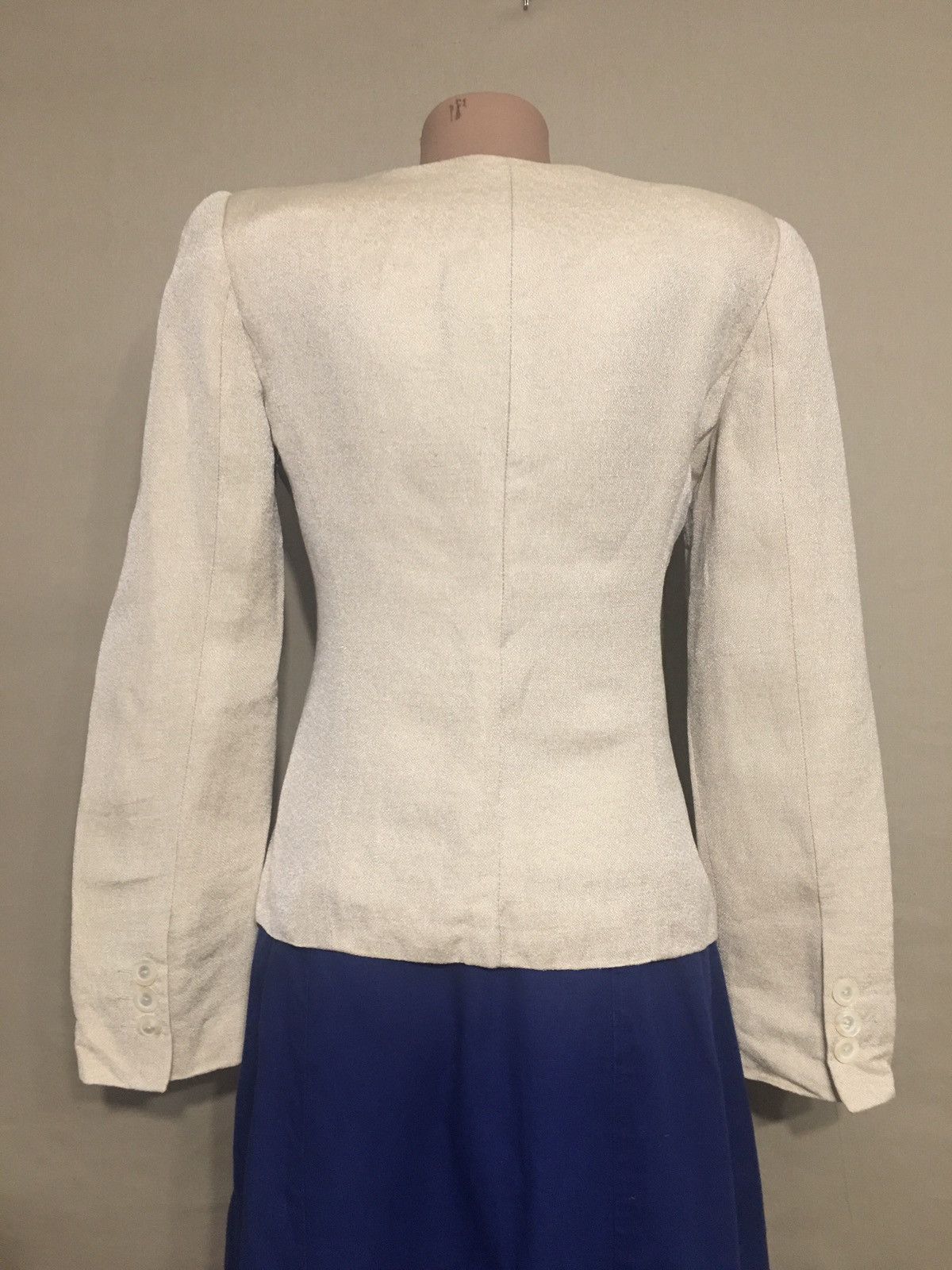 Emporio Armani × Giorgio Armani EMPORIO ARMANI Linen Cream Italy Design Blazer Jacket IT 38 Size XS / US 0-2 / IT 36-38 - 6 Thumbnail