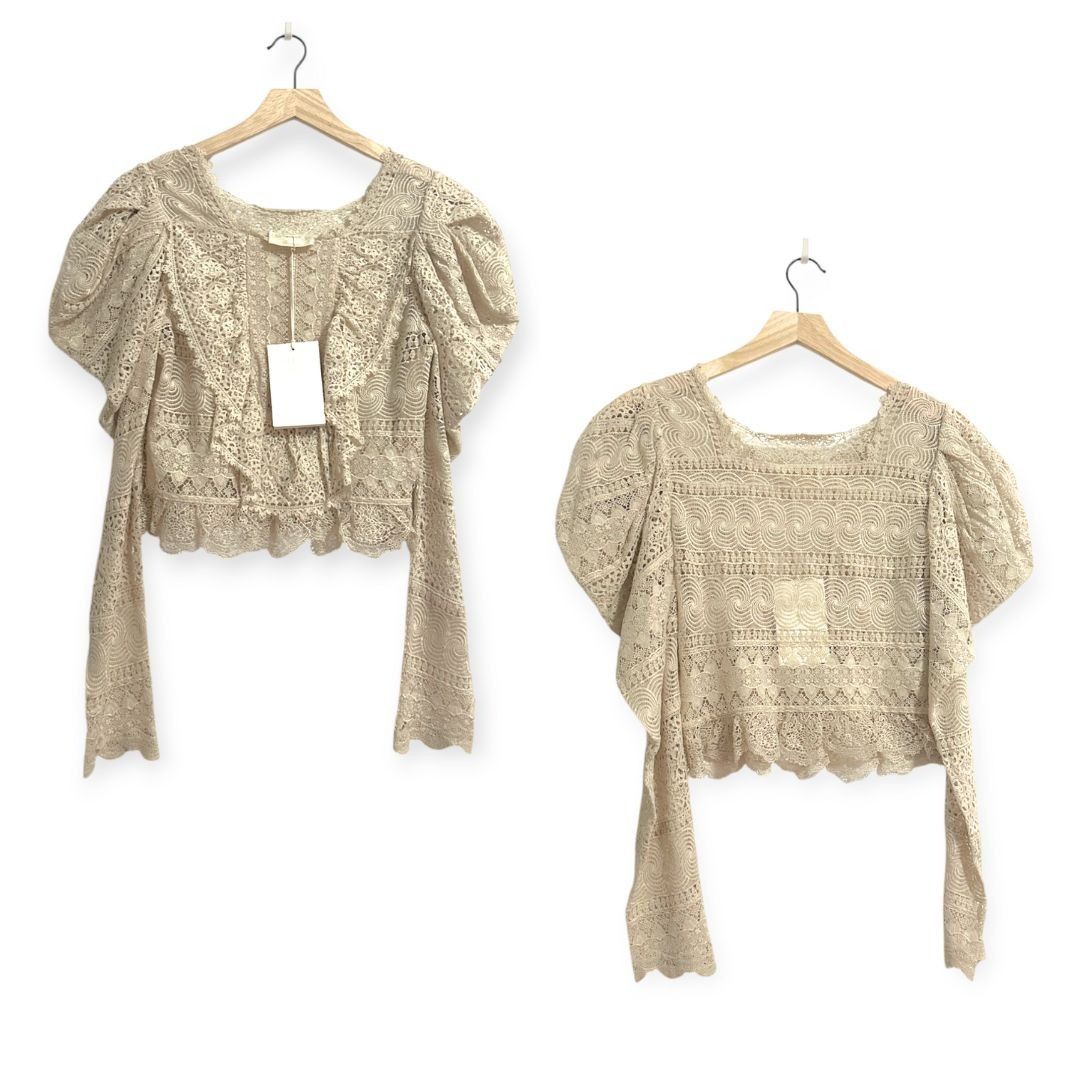 Ulla Johnson Ulla Johnson Eloise Blouse in Pearl, Size 4 New with tag Size S / US 4 / IT 40 - 15 Thumbnail