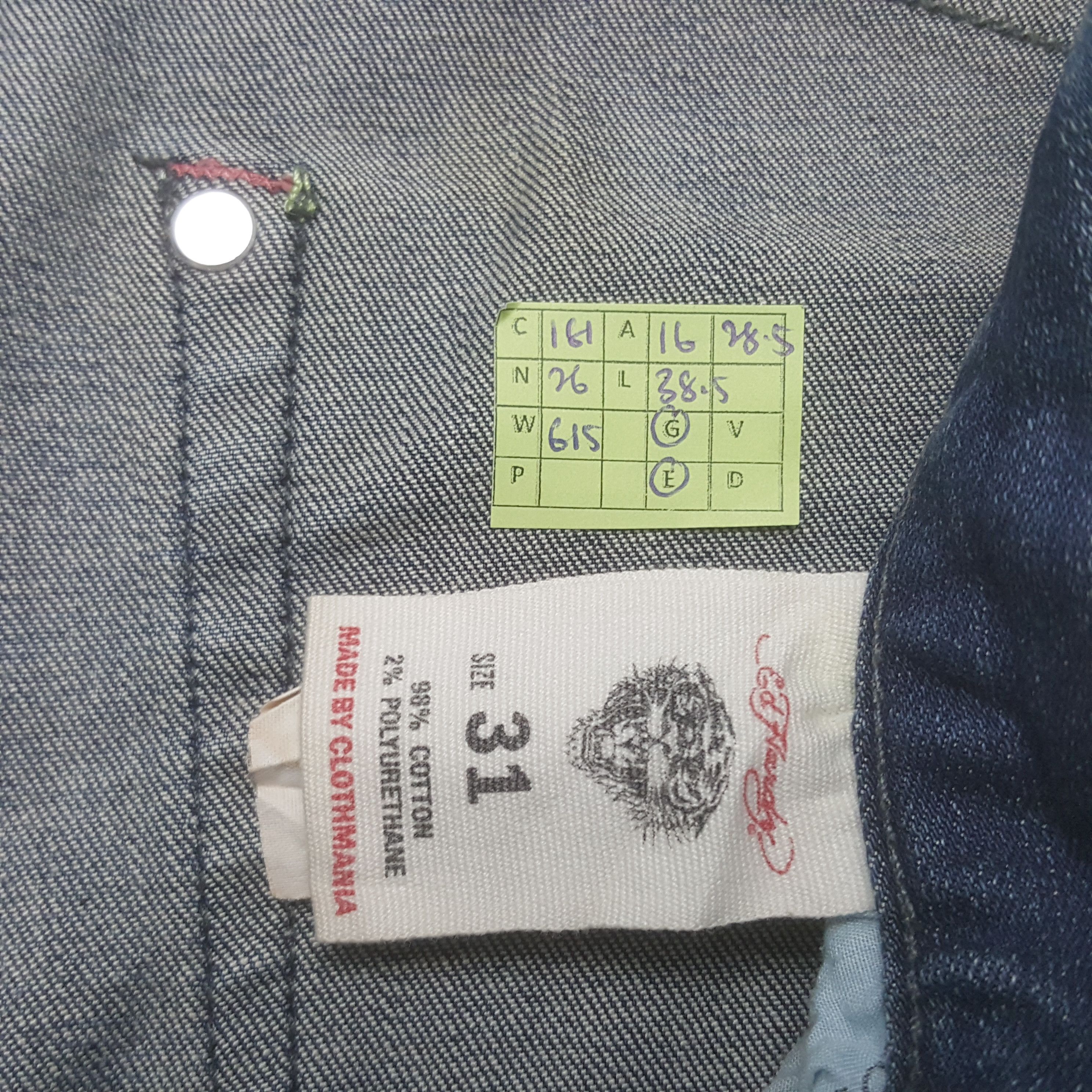 Christian Audigier Vintage Ed Hardy by Christian Audiger Embroidery Denim Jeans Size 32" / US 10 / IT 46 - 8 Thumbnail