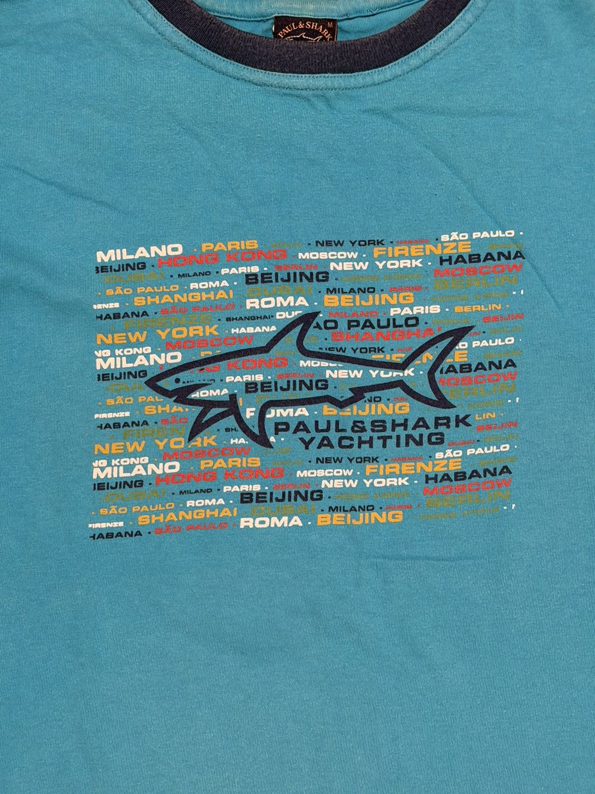 Paul & Shark Y2K Paul & Shark blue cities graphic tee made in italy Size US M / EU 48-50 / 2 - 3 Thumbnail