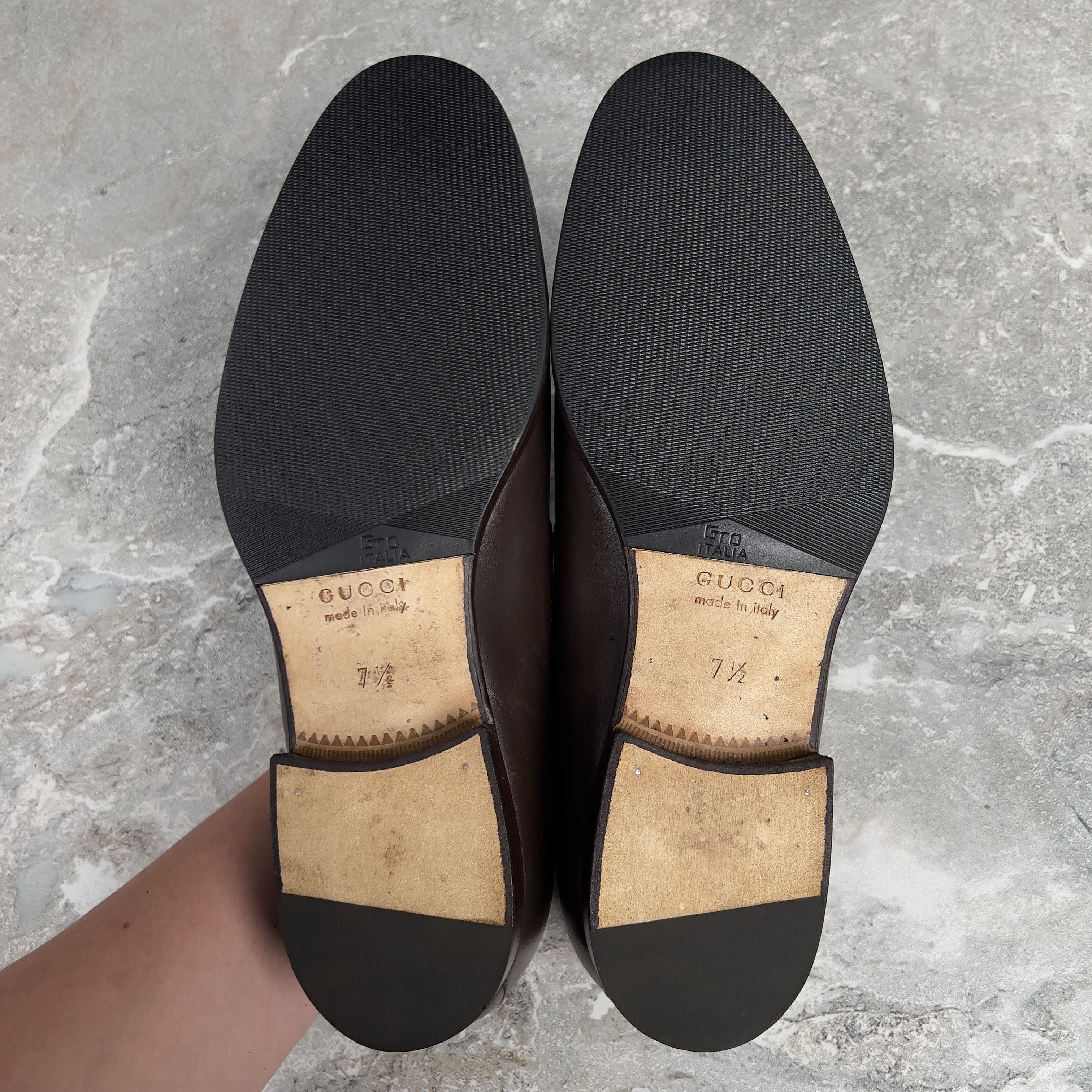 Gucci Interlocking GG Loafers Brown Leather Size US 8 / EU 41 - 11 Thumbnail