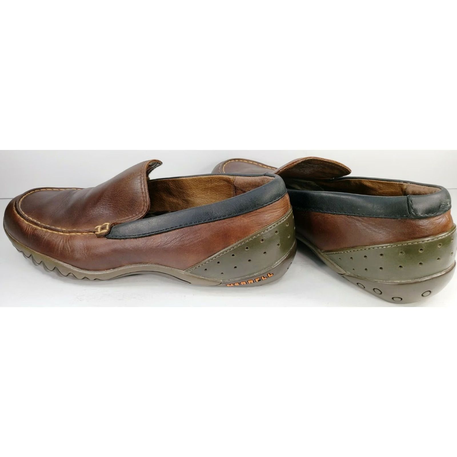 Merrell Merrell Men's Moc Toe Loafer Slip On Brown Leather Insole J73279 Size 9M Casual Workwear Outdoor Lifestyle Leather Upper Insole Material Leather Size US 9 / EU 42 - 4 Thumbnail