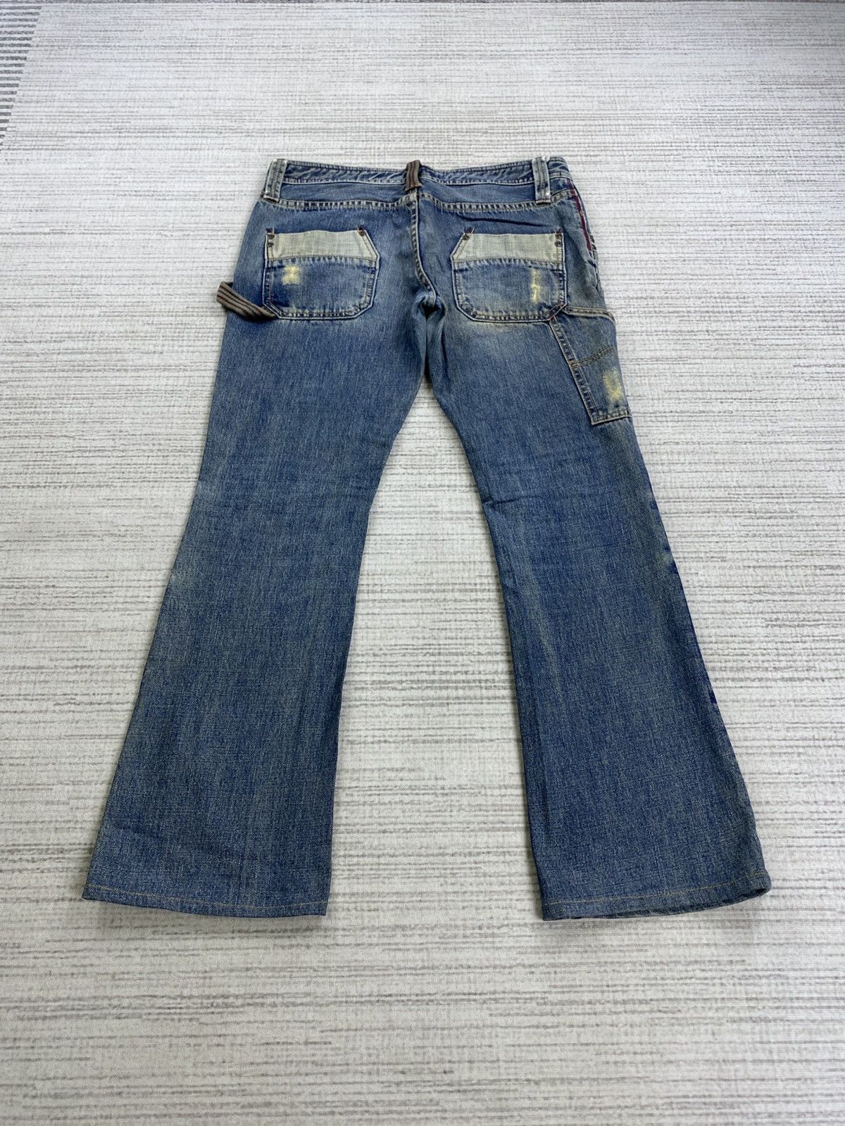 14th Addiction × Le Grande Bleu (L.G.B.) × Vintage Vintage Back Number Japan Carpenter Denim Pants Size US 31 - 9 Thumbnail