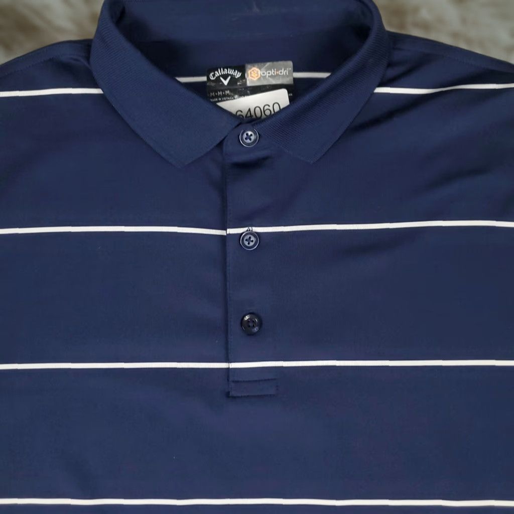 Callaway Callaway Polo Shirt Mens Size Medium Blue Striped Casual Golf Short Sleeve Shirt Size US M / EU 48-50 / 2 - 1 Thumbnail