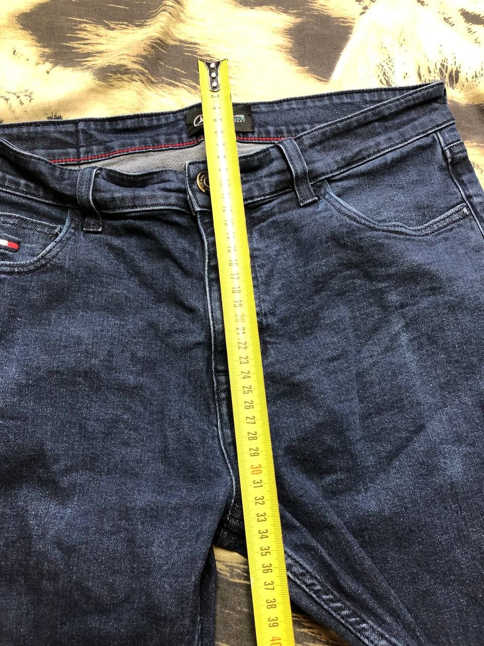 Tommy Hilfiger MERCEDES BENZ PETRONAS AMG Faded Distressed Denim Jeans Size US 34 / EU 50 - 10 Thumbnail